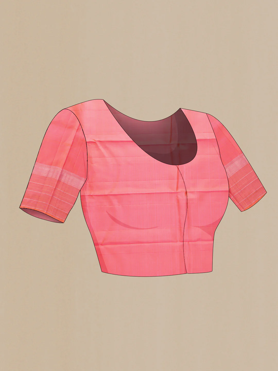 Pink Dual Tone Kanchipuram Silk Saree - Image 5