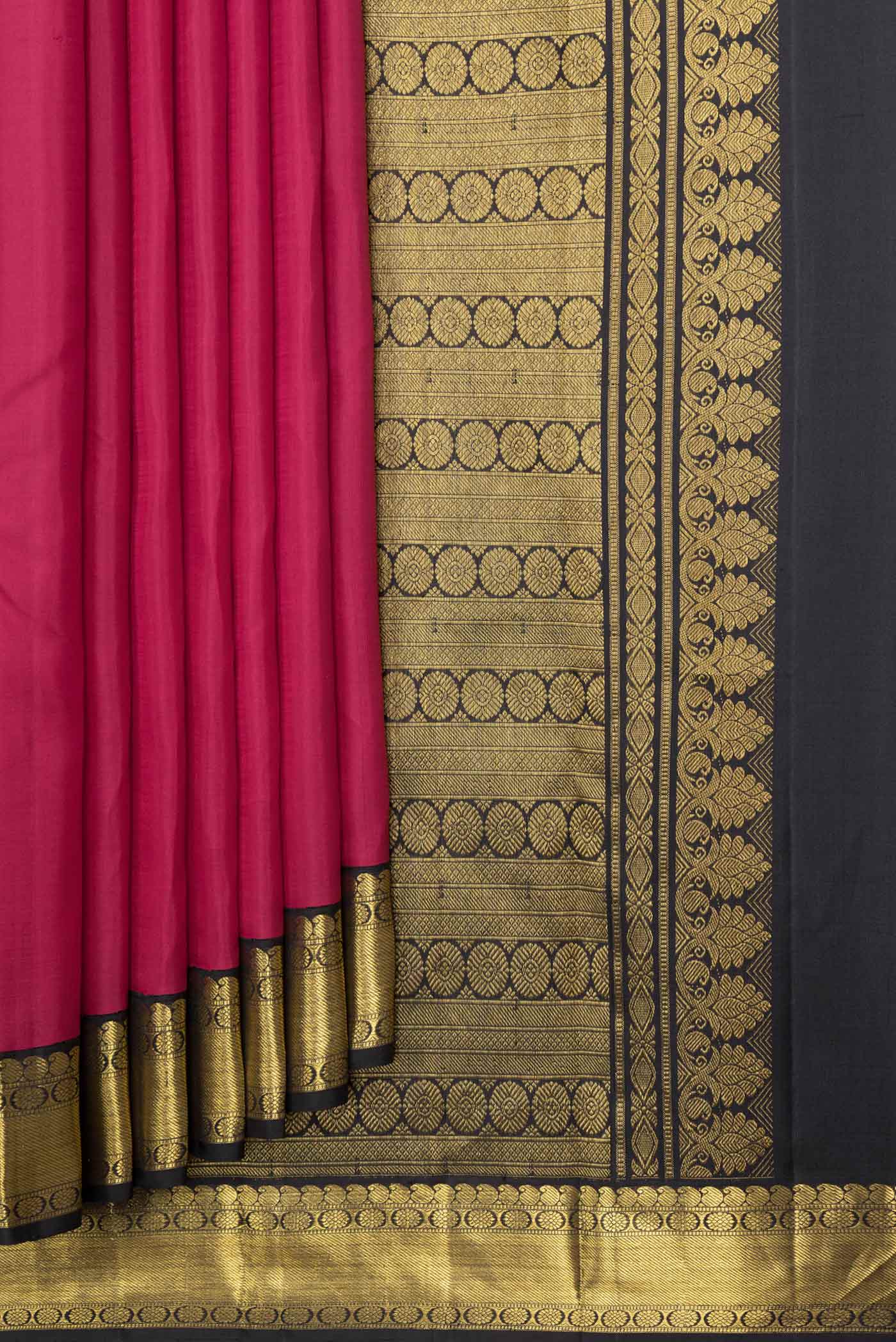Pink Dual Tone Kanjivaram Silk Saree - Image 4
