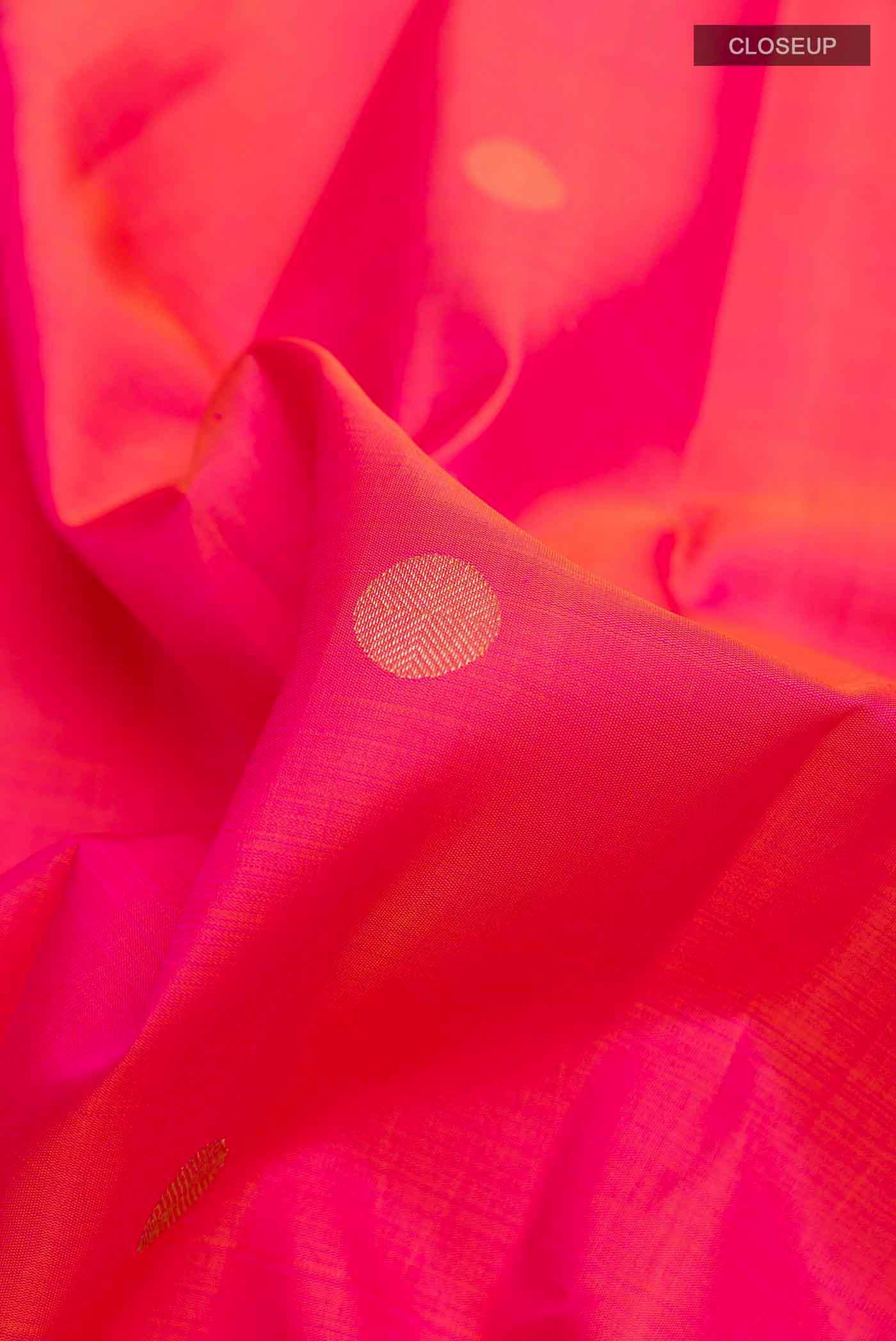 Pink Dual Tone Kanchipuram Silk Saree - Image 2