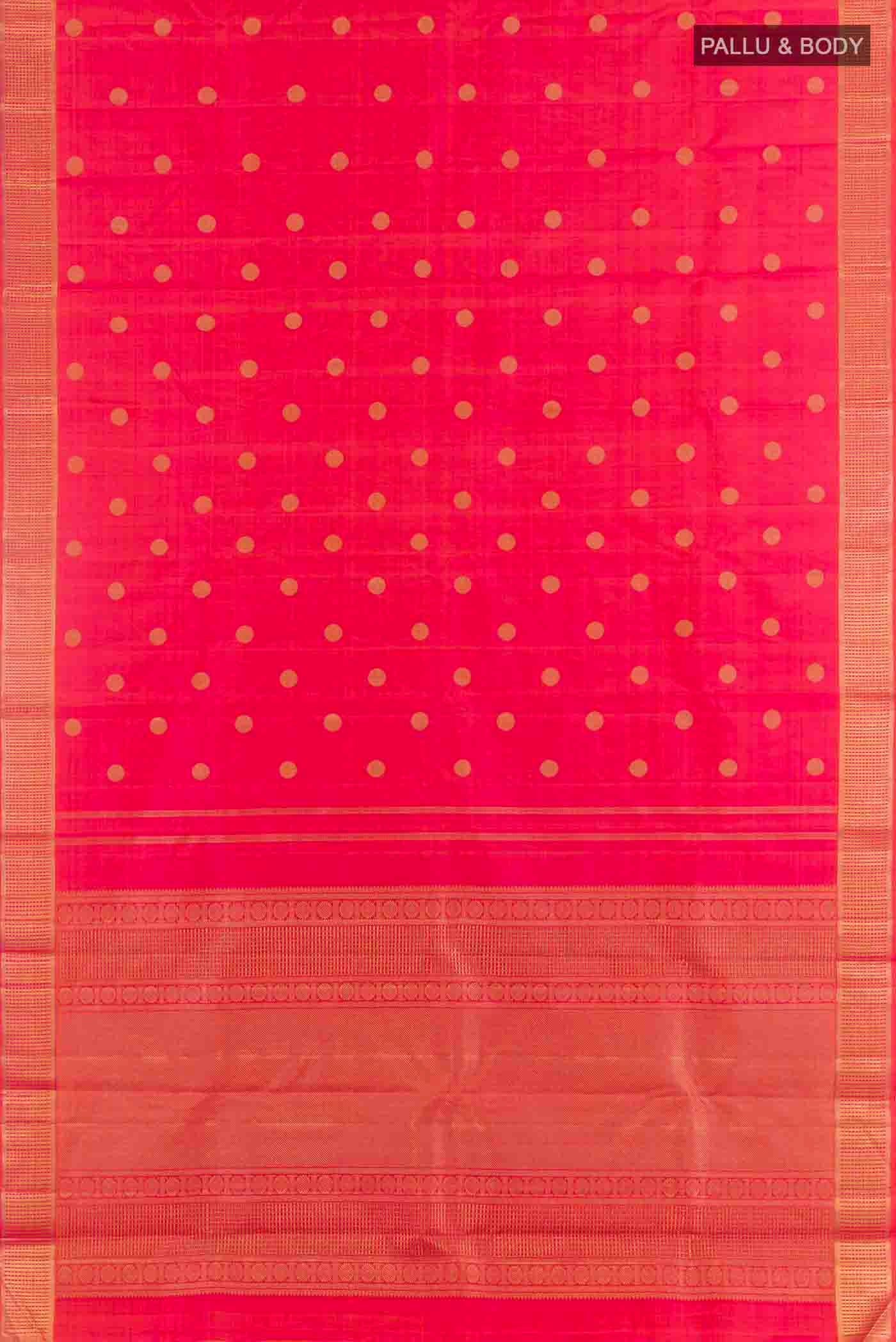 Pink Dual Tone Kanchipuram Silk Saree - Image 6