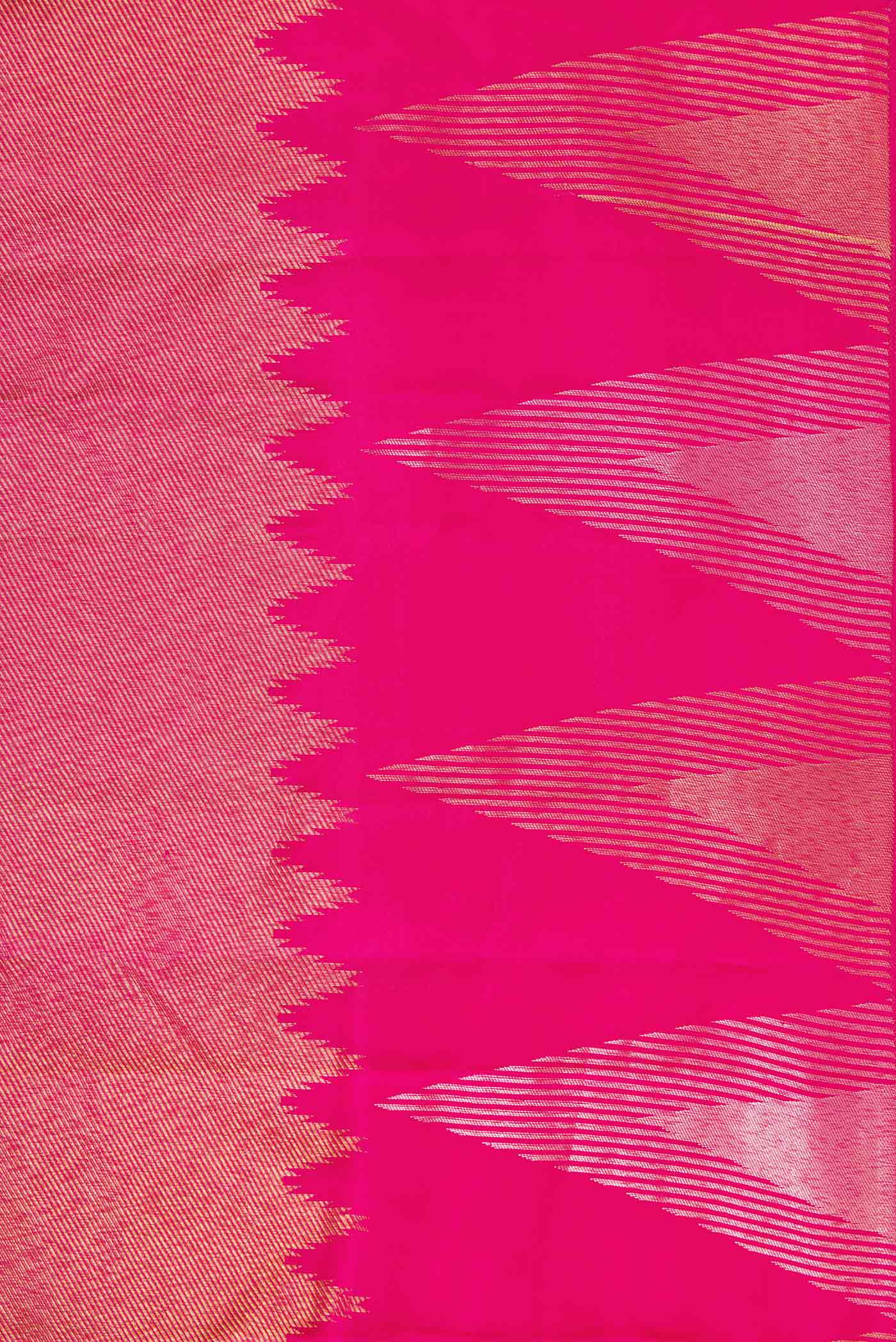 Pink Dual Tone Kanjivaram Silk Saree - Image 3
