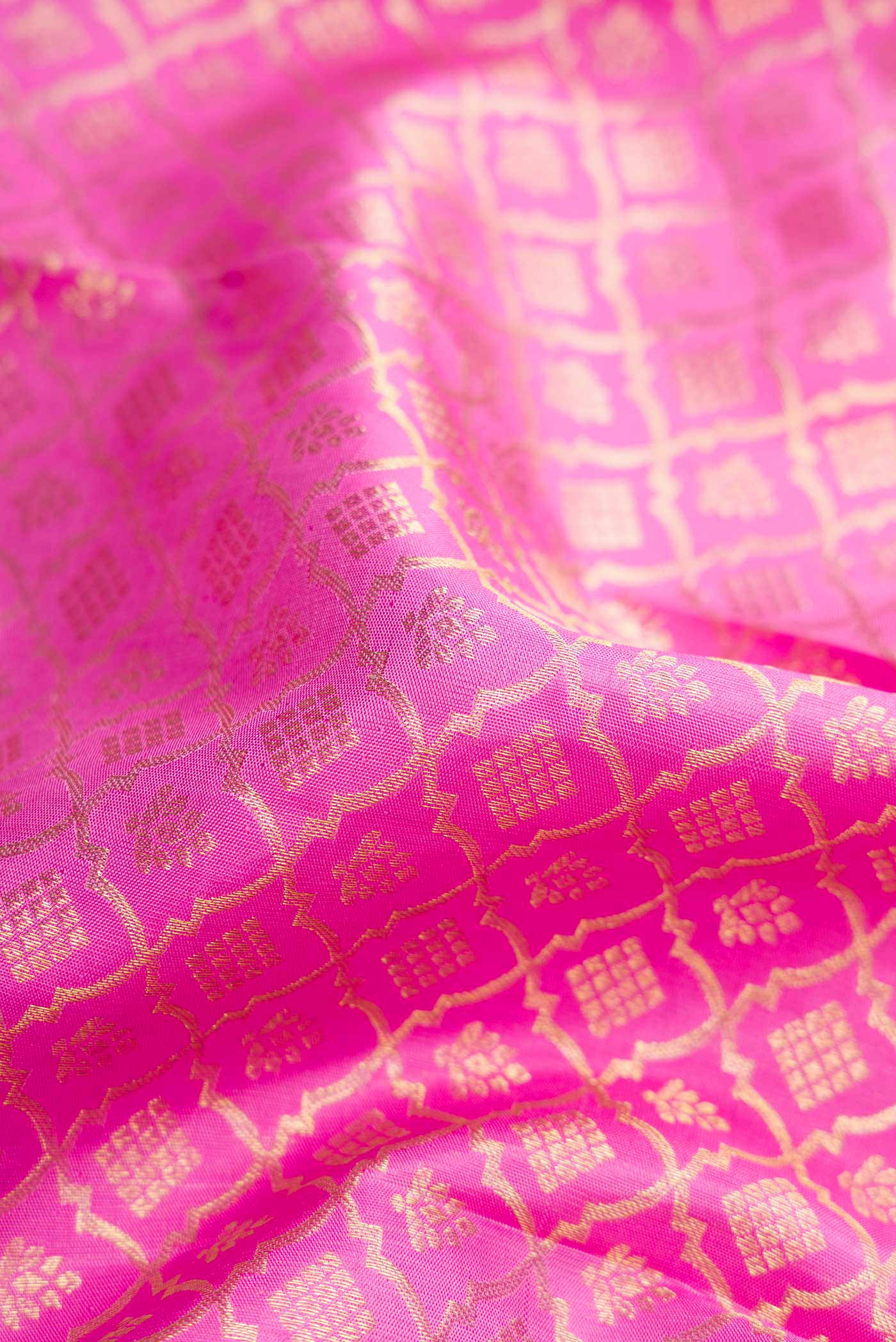 Pink Dual Tone Kanjivaram Silk Saree - Image 2