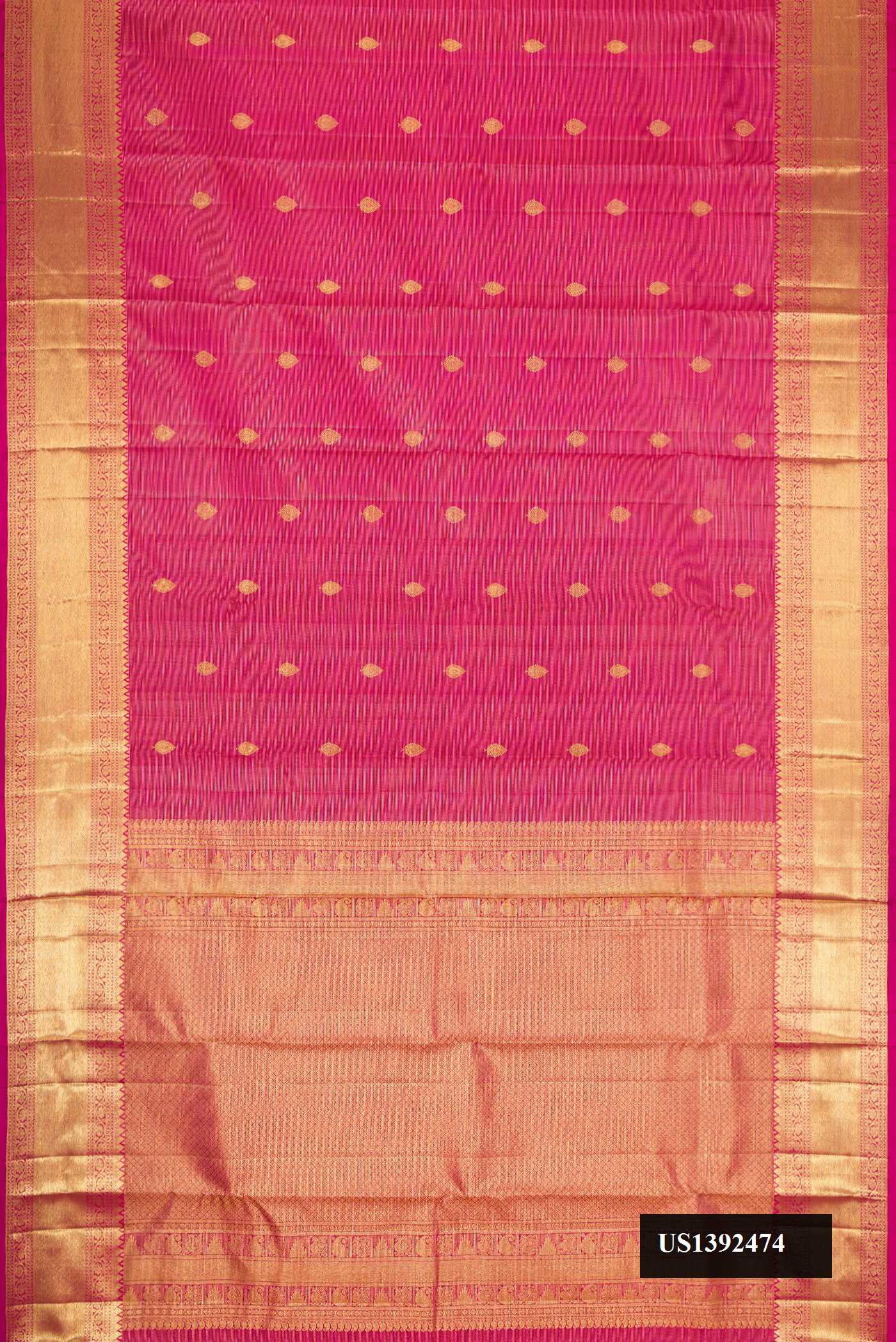 Pink Dual Tone Kanchipuram Silk Saree
