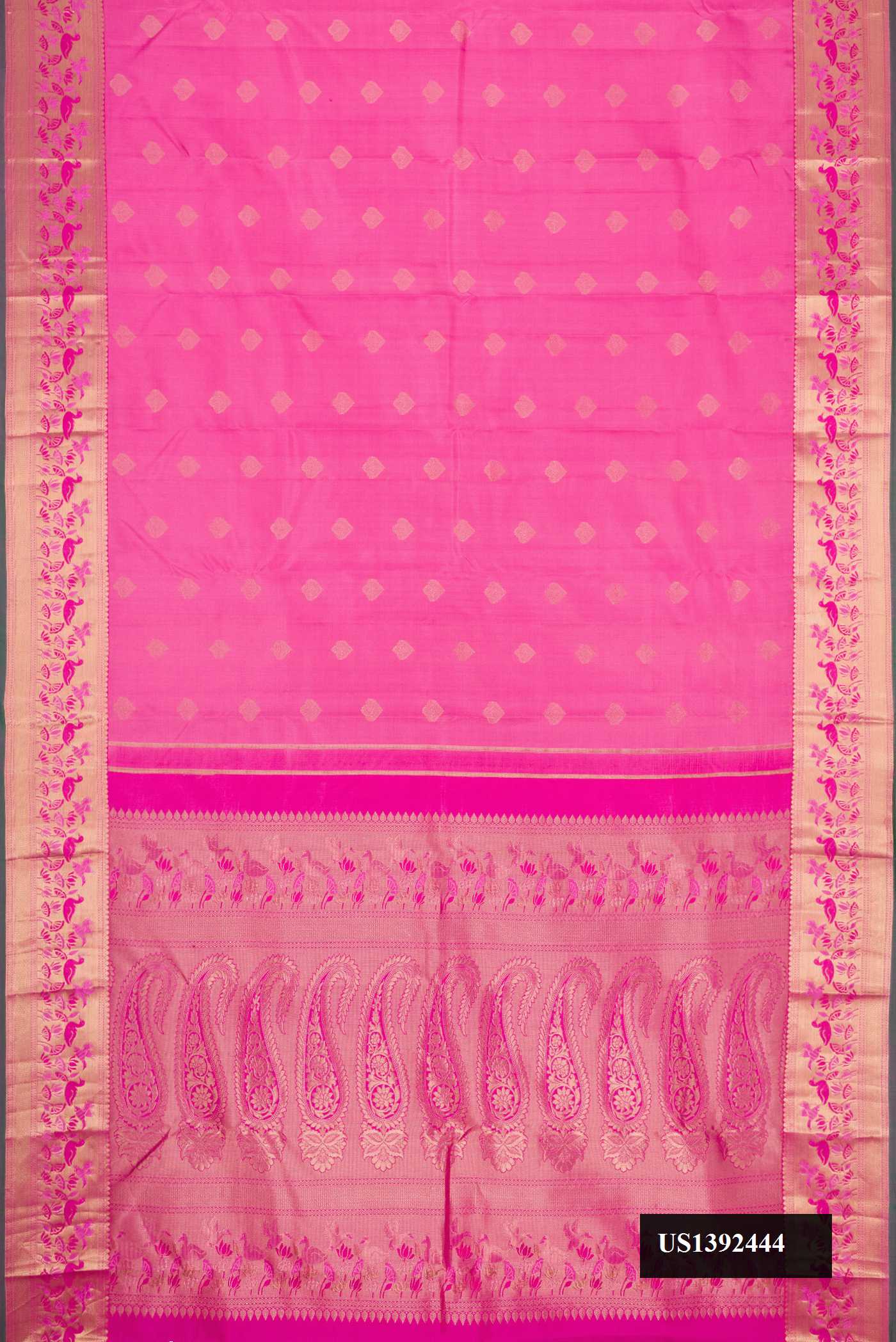 Pink Dual Tone Kanchipuram Silk Saree