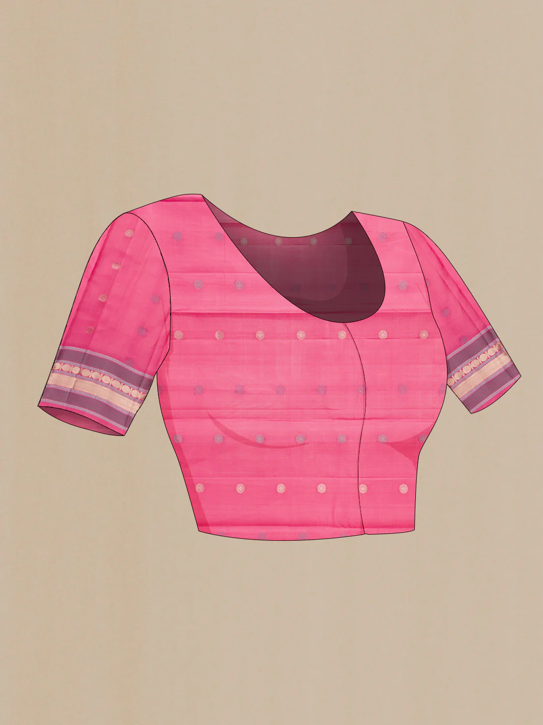 Pink Kanchipuram Silk Saree - Image 5