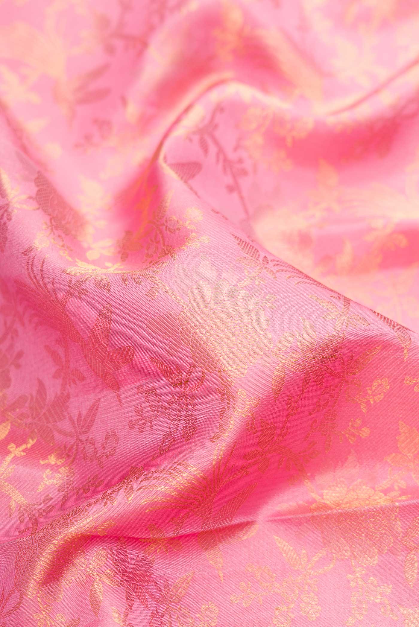 Rose pink Kanchipuram Silk Saree - Image 2