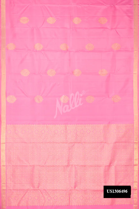 Pink Dual Tone Kanchipuram Silk Saree