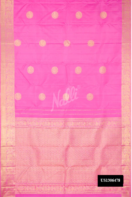 Pink Dual Tone Kanchipuram Silk Saree