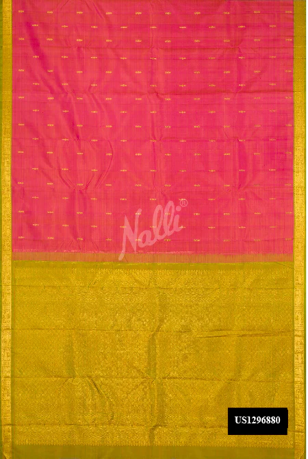 Pink Dual Tone Kanchipuram Silk Saree