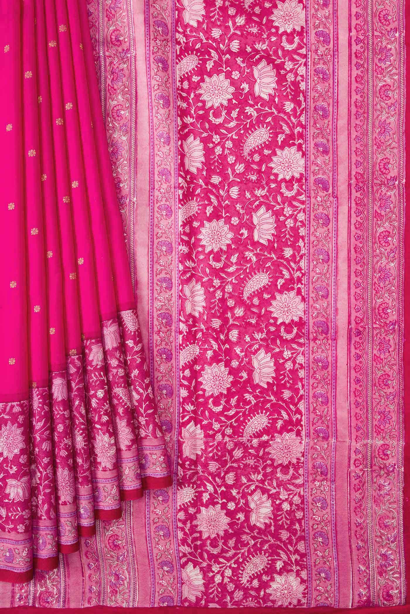 Pink Dual Tone Kanchipuram Silk Saree - Image 2