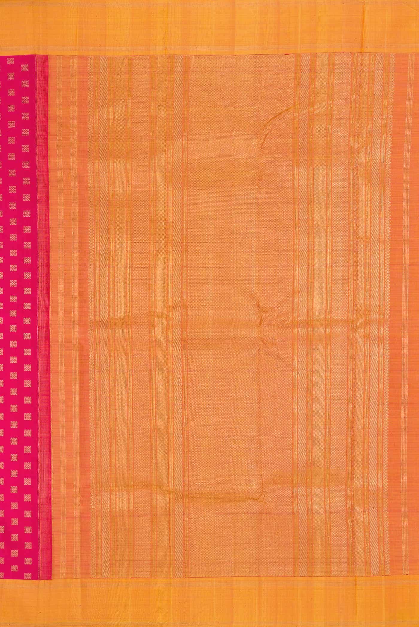 Pure Silk Pure Zari Pink Dual Tone Kanchipuram Saree - Image 5