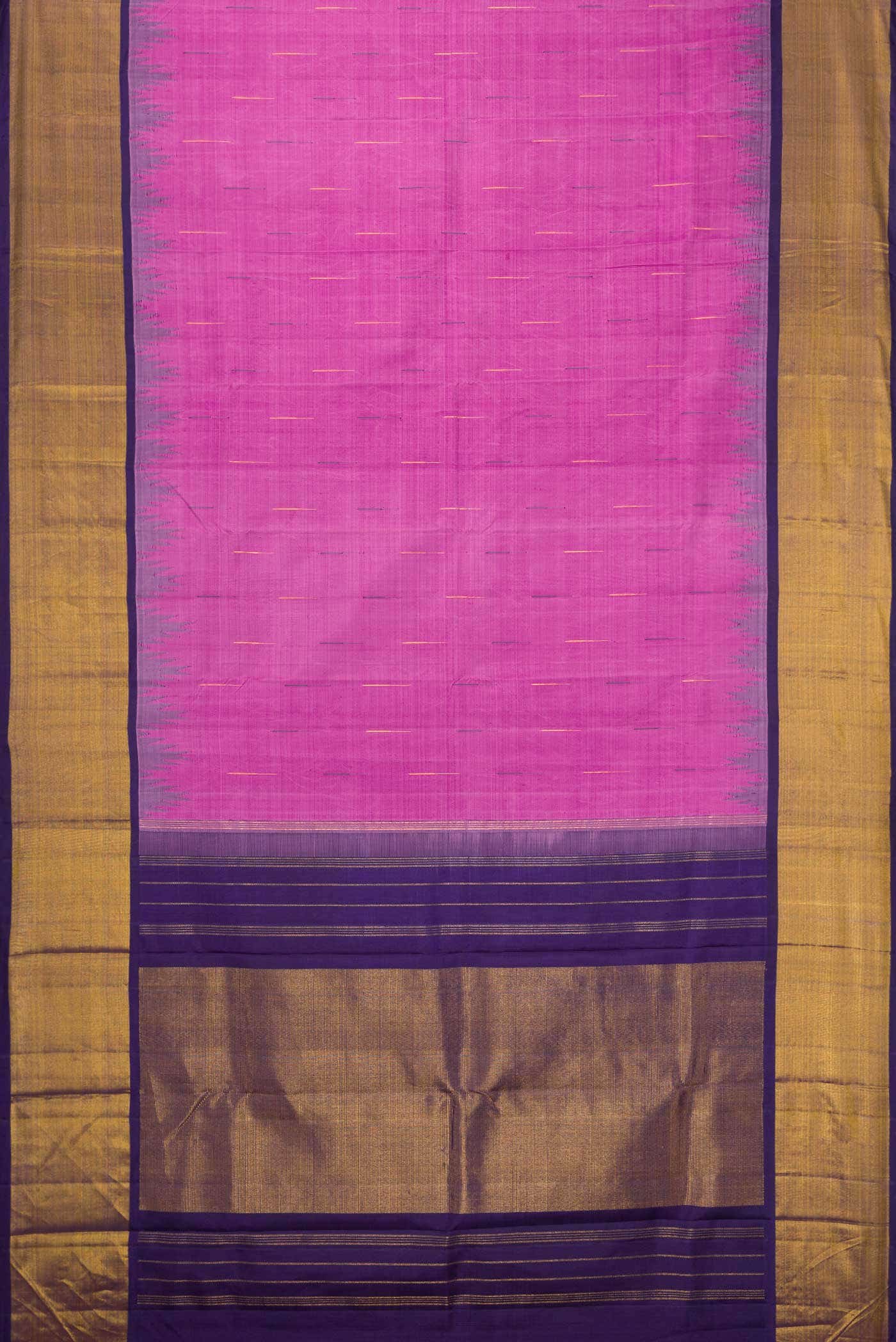 Pink Dual Tone Kanchipuram Silk Saree - Image 4