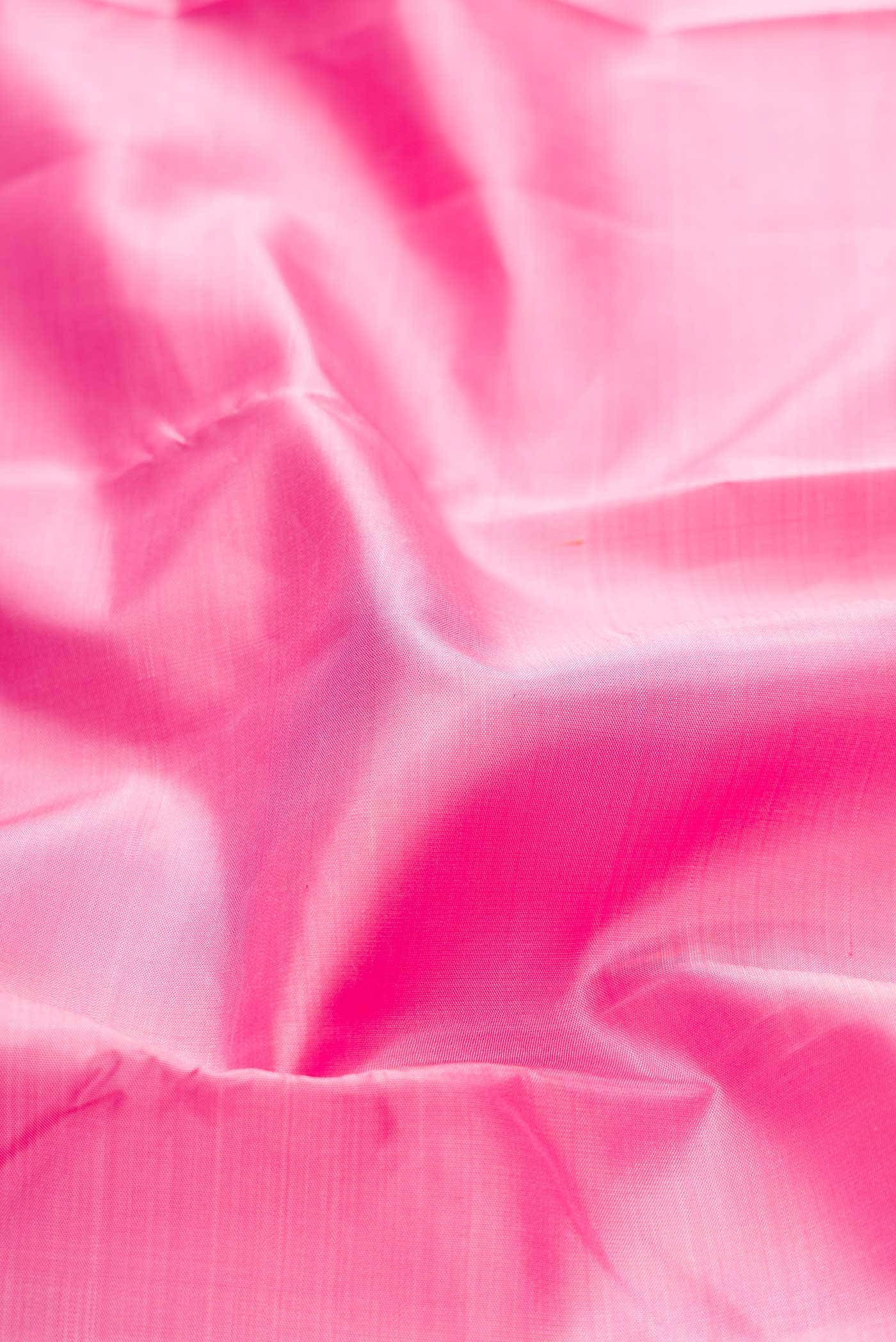 Pink Dual Tone Kanjivaram Silk Saree - Image 3