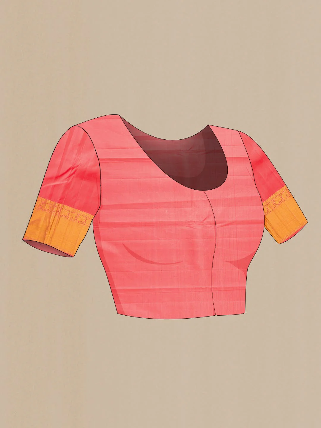 Pink Dual Tone Kanjivaram Silk Saree - Image 7