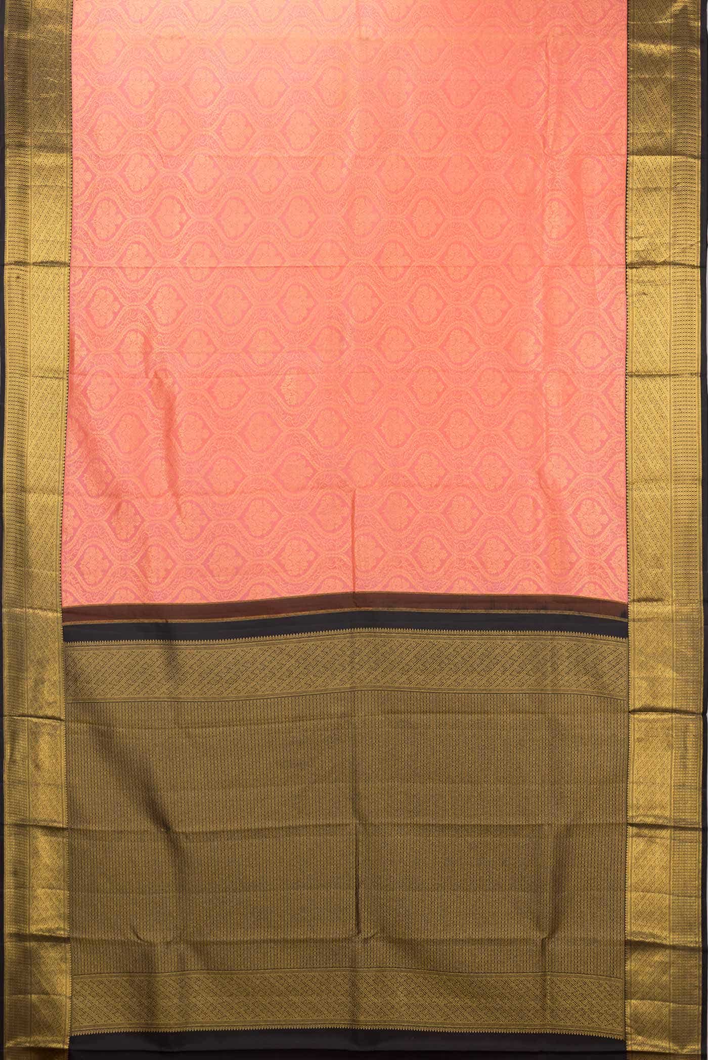 Pink Dual Tone Kanjivaram Silk Saree - Image 3