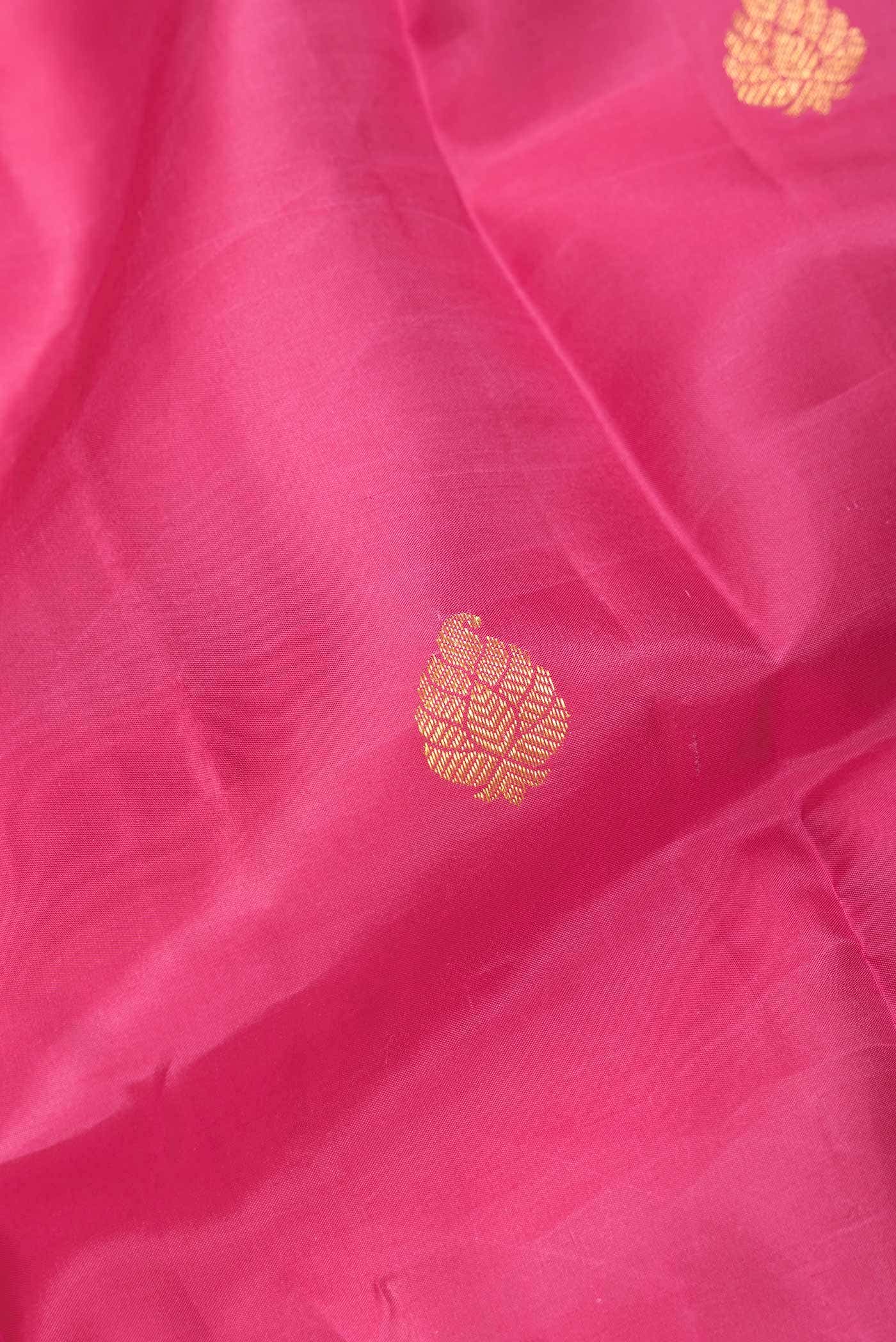 Pink Dual Tone Kanjivaram Silk Saree - Image 3