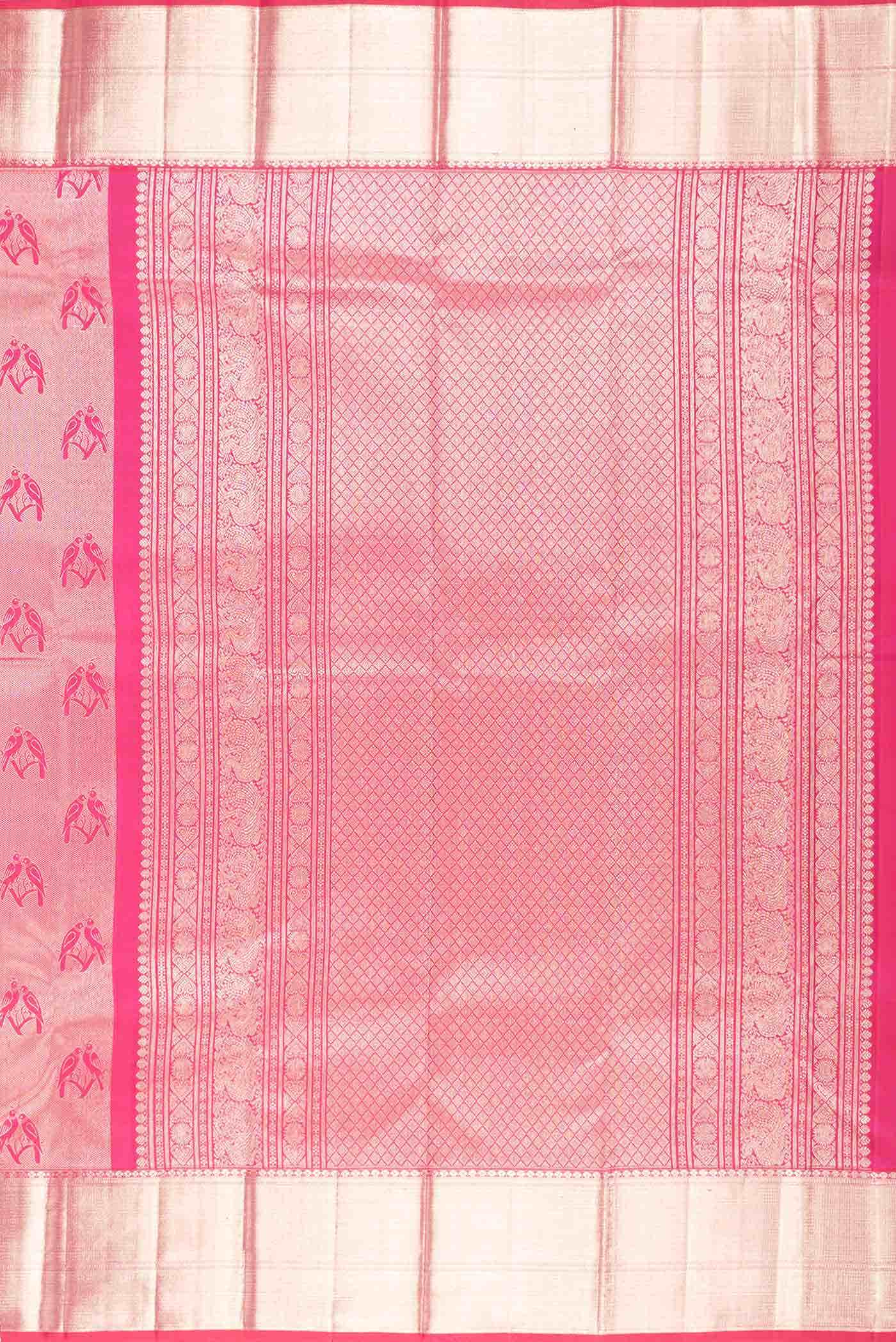 Pink Dual Tone Kanchipuram Silk Saree - Image 5