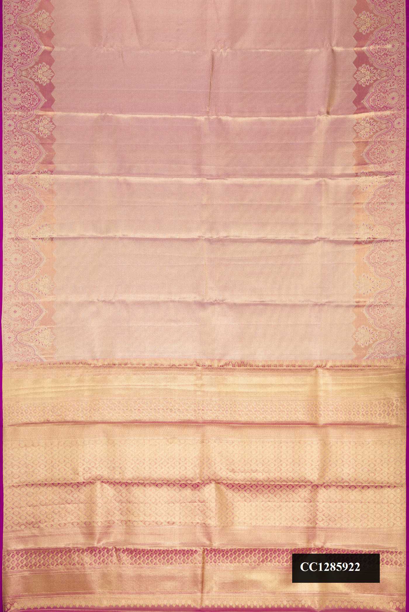 Pink Dual Tone Kanchipuram Tissue Silk Saree