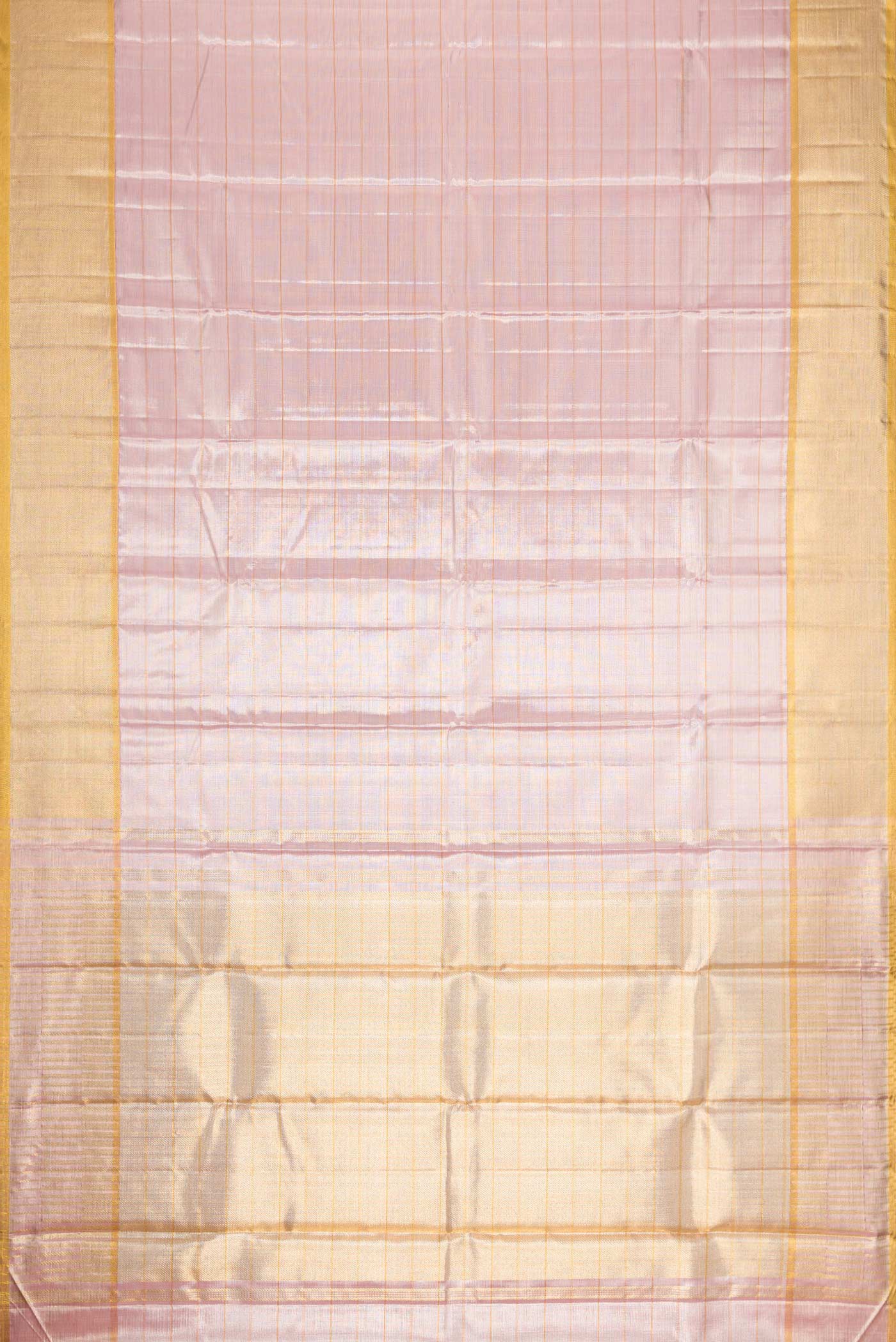 Pink Dual Tone Kanjivaram Tissue Silk Saree - Image 6