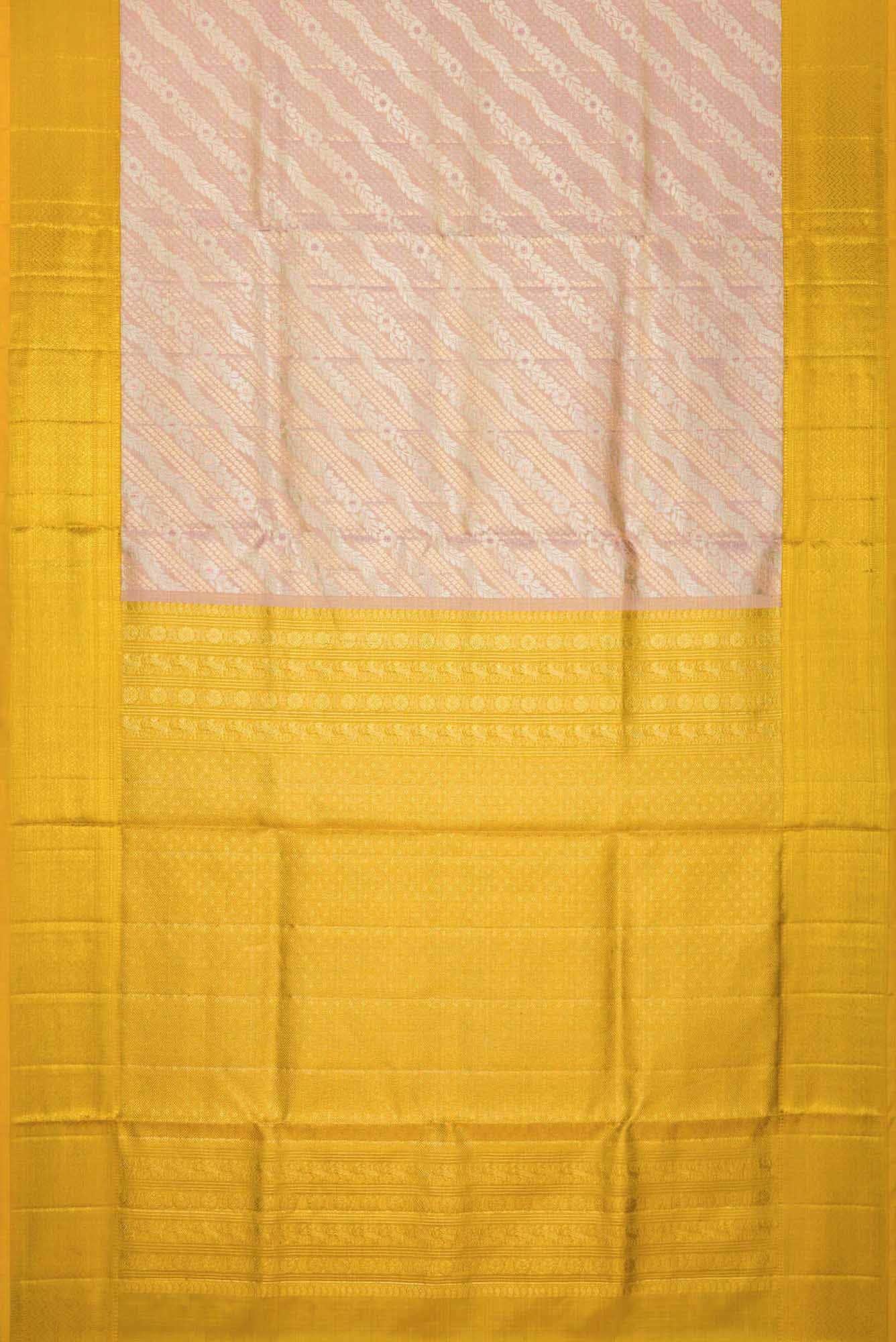 Pink Dual Tone Kanjivaram Tissue Silk Saree - Image 4