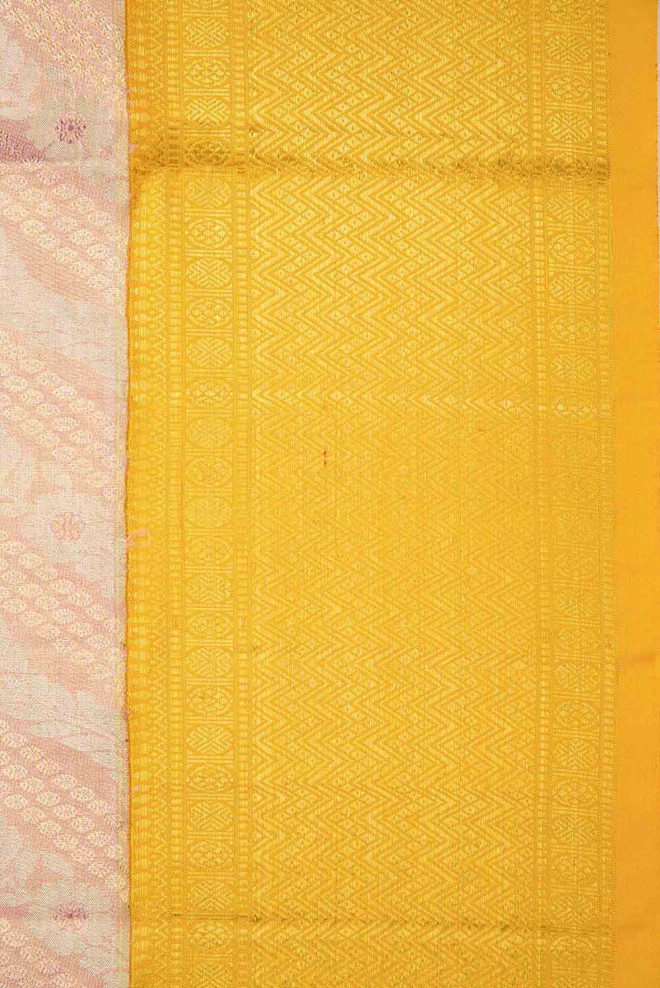 Pink Dual Tone Kanjivaram Tissue Silk Saree - Image 5