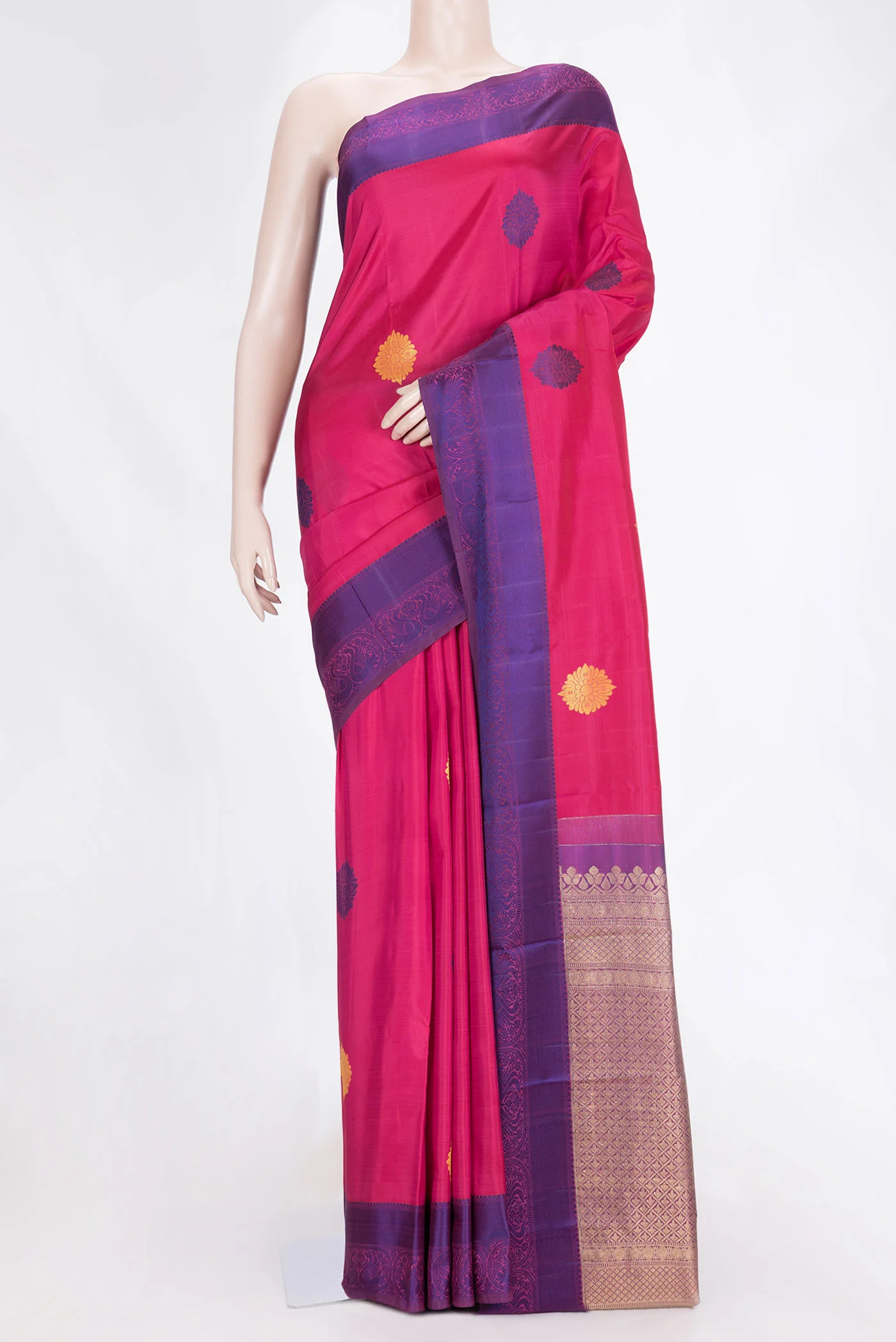 Pink Dual Tone Kanjivaram Saree