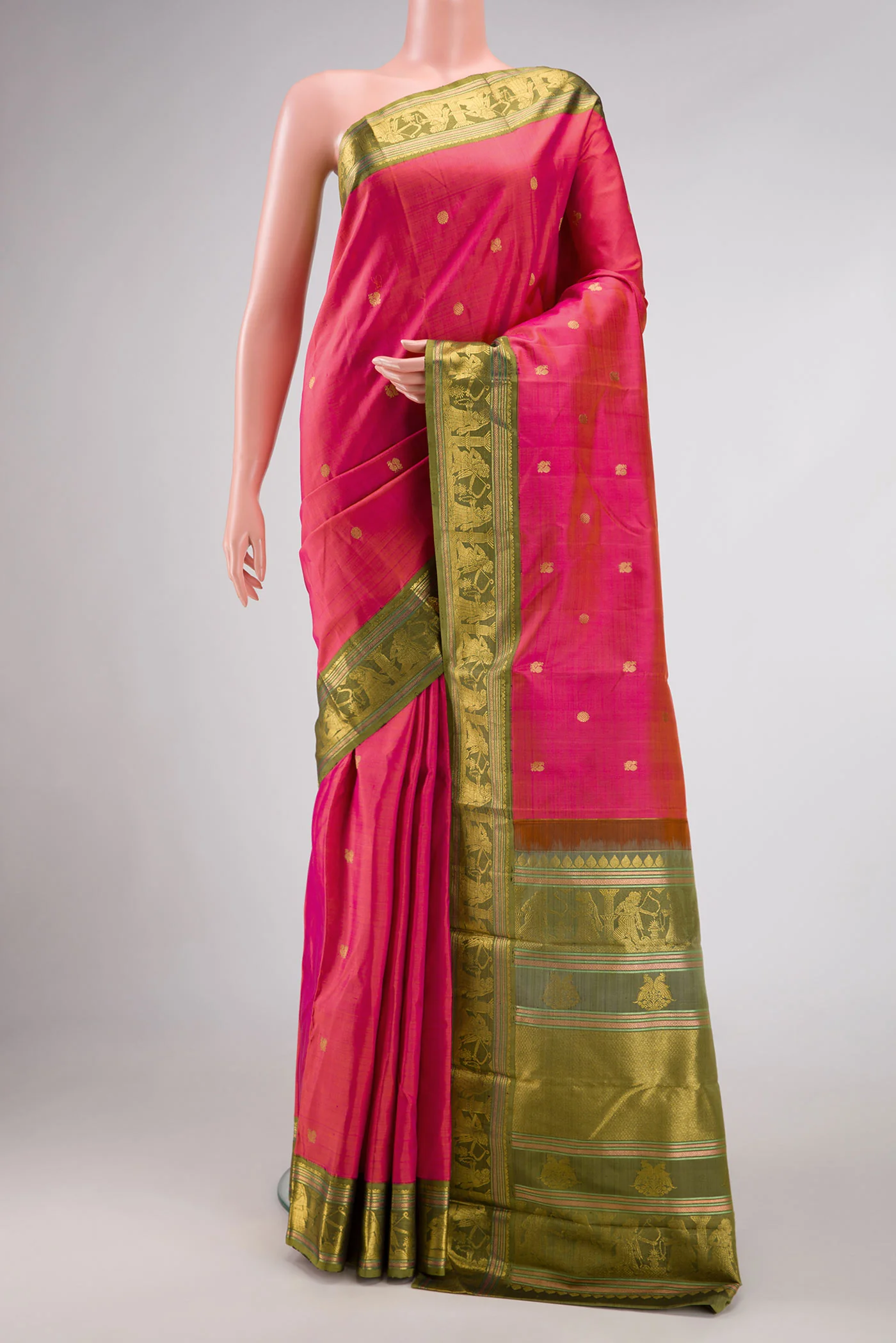Pink Kanjivaram Silk Saree