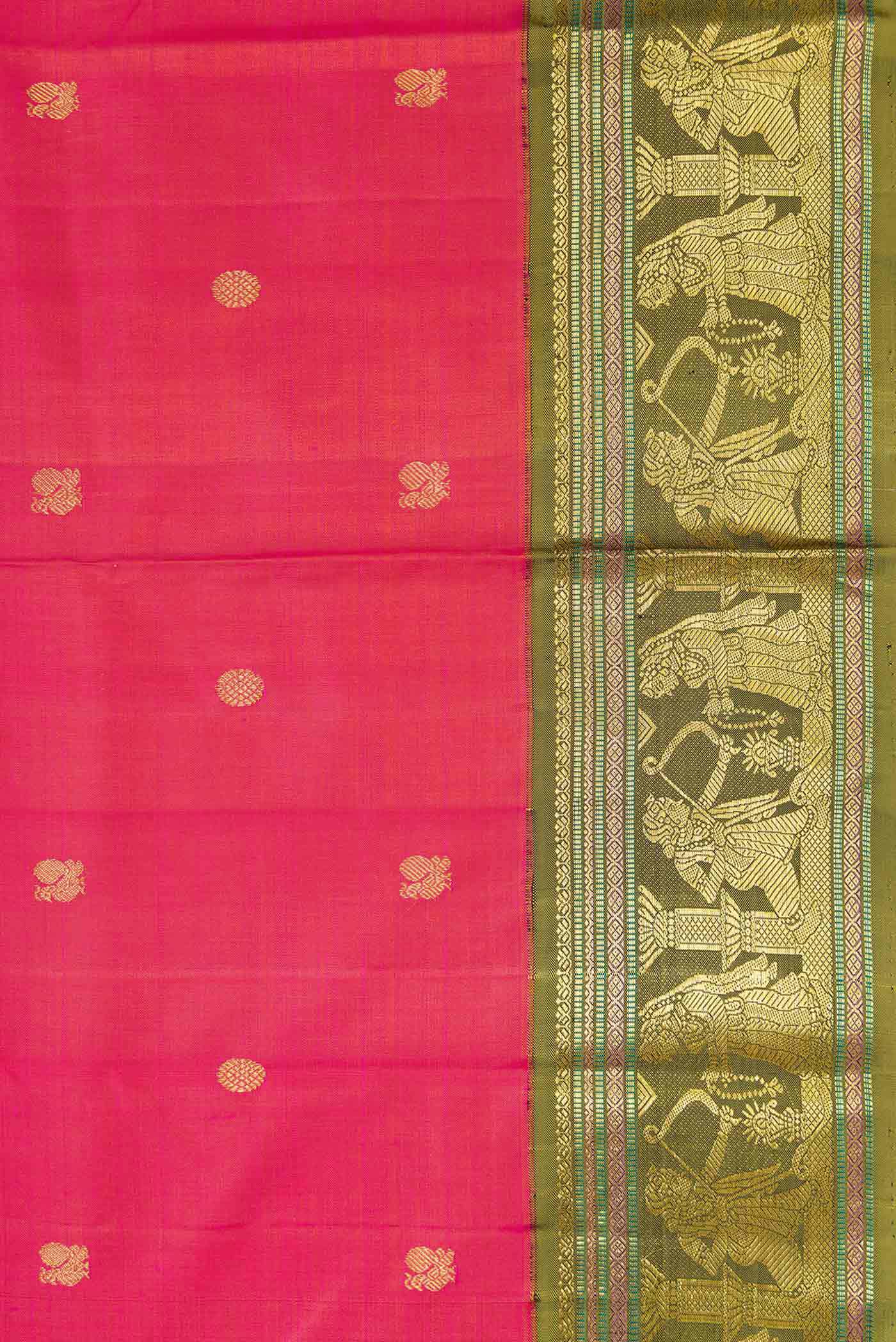 Pink Kanjivaram Silk Saree - Image 3