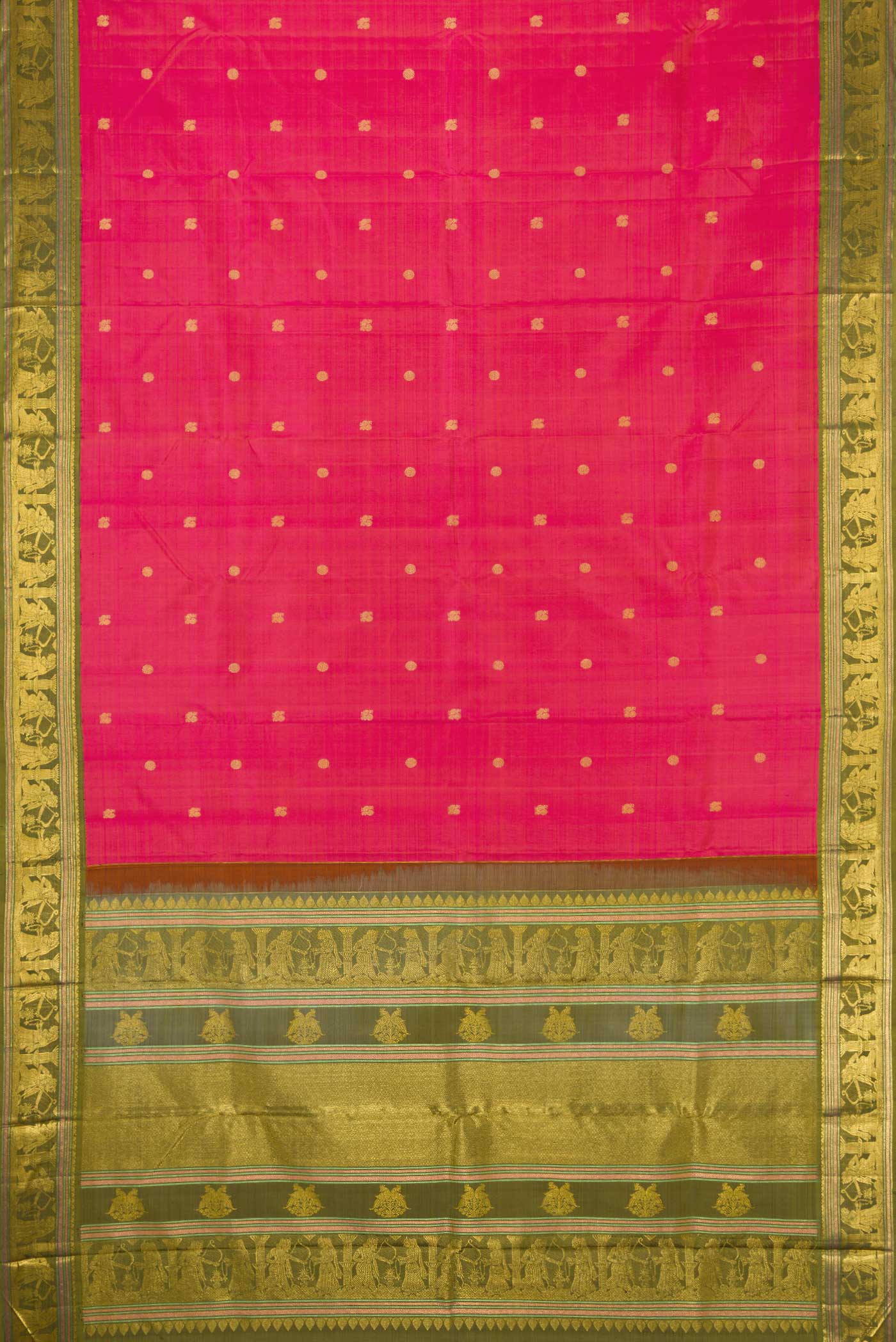 Pink Kanjivaram Silk Saree - Image 6