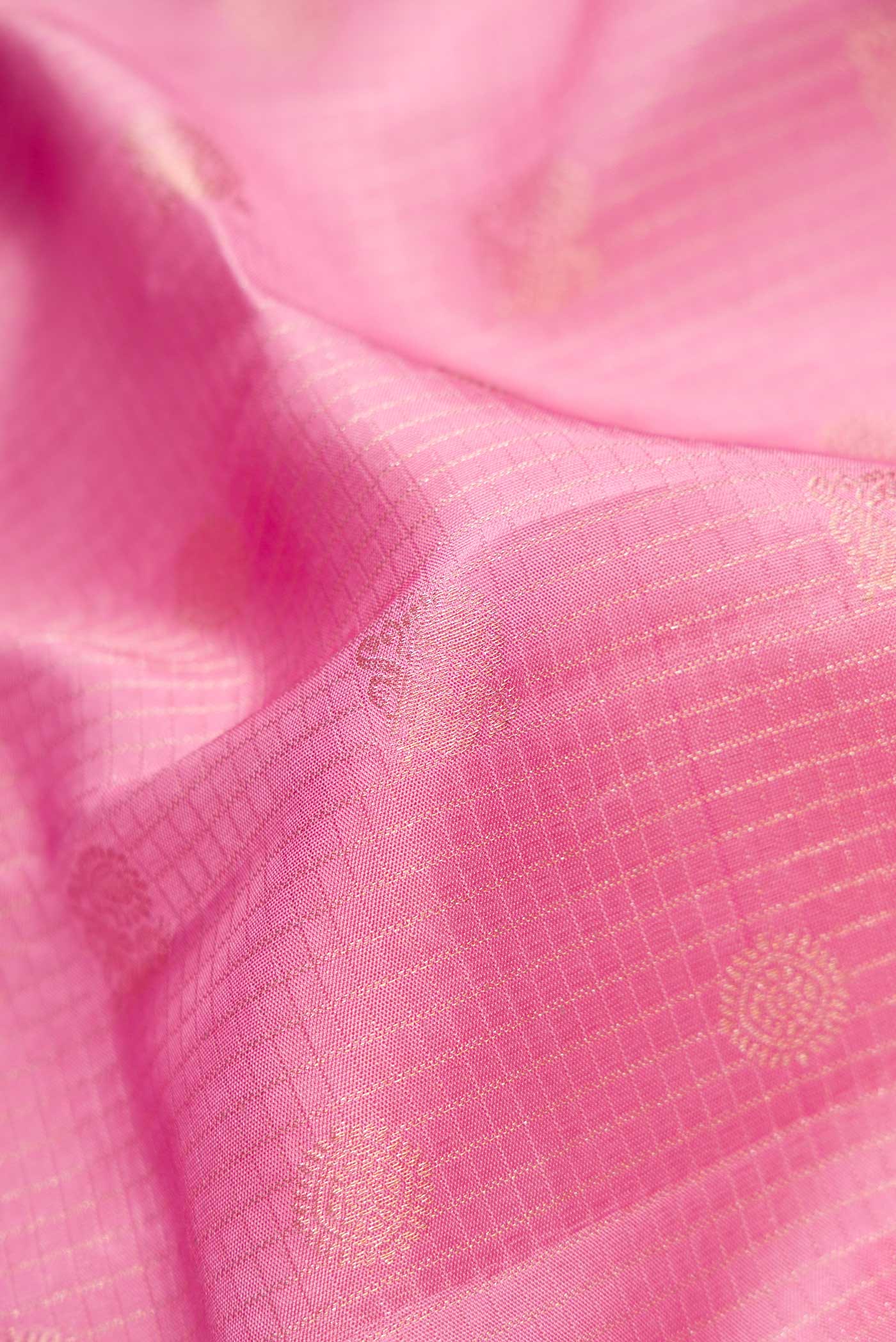Rose pink Kanjivaram Silk Saree - Image 2