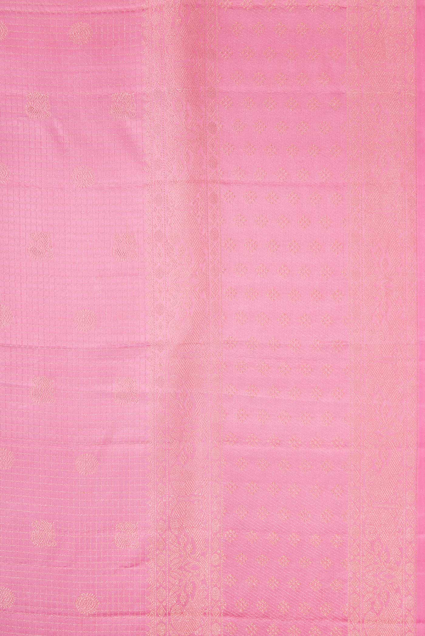Rose pink Kanjivaram Silk Saree - Image 3