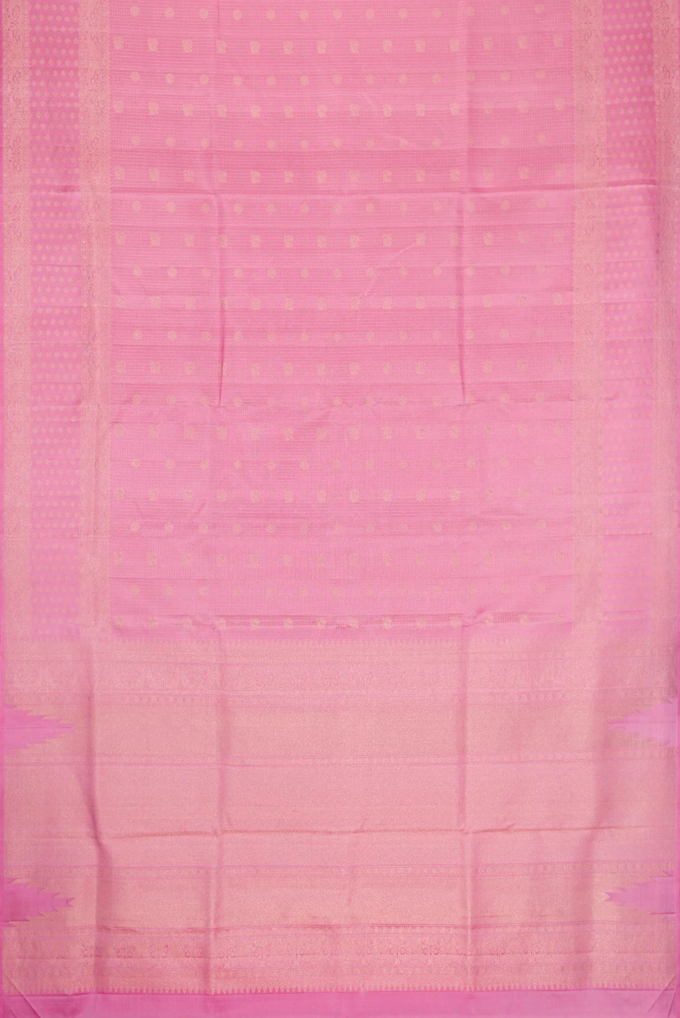 Rose pink Kanjivaram Silk Saree - Image 6