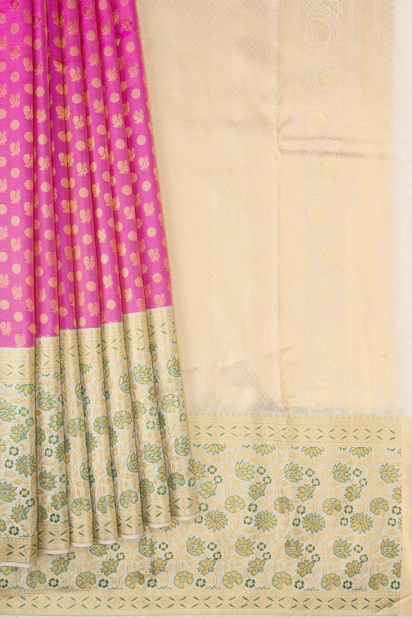 Pink Kanjivaram Silk Saree - Image 4