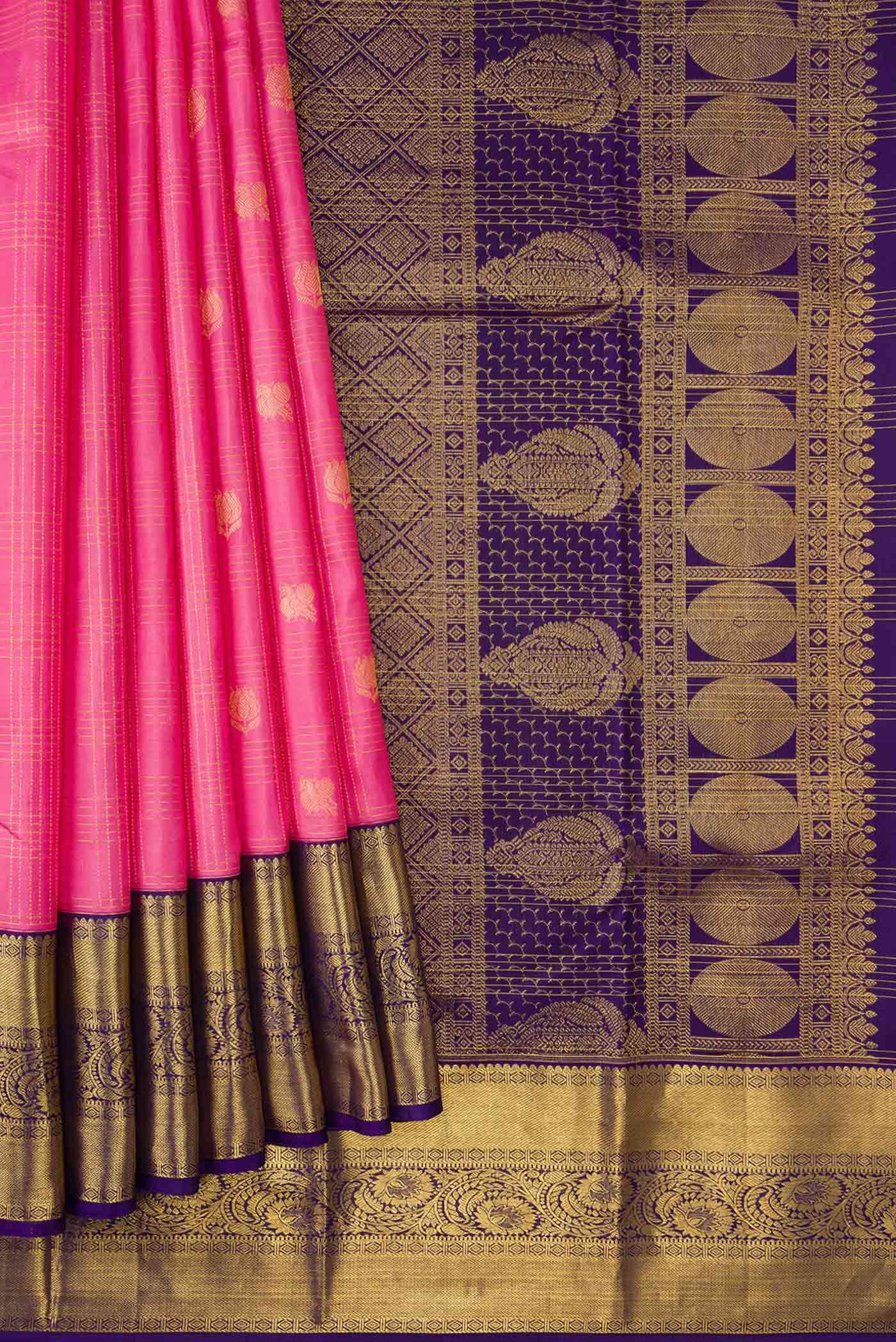 Pink Kanjivaram Silk Saree - Image 4
