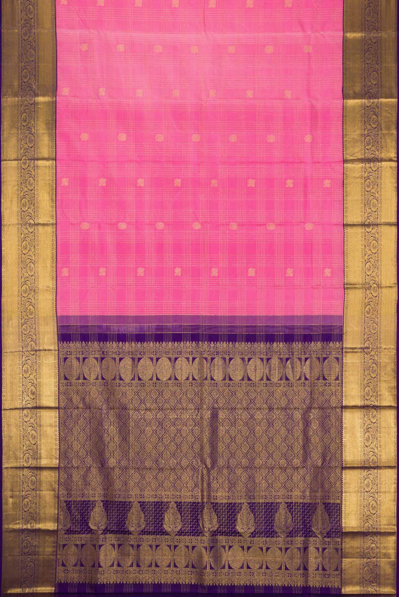 Pink Kanjivaram Silk Saree - Image 6