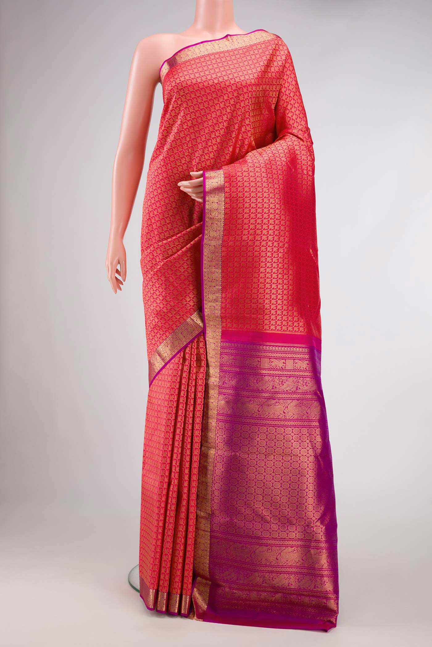 Pink Kanjivaram Silk Saree