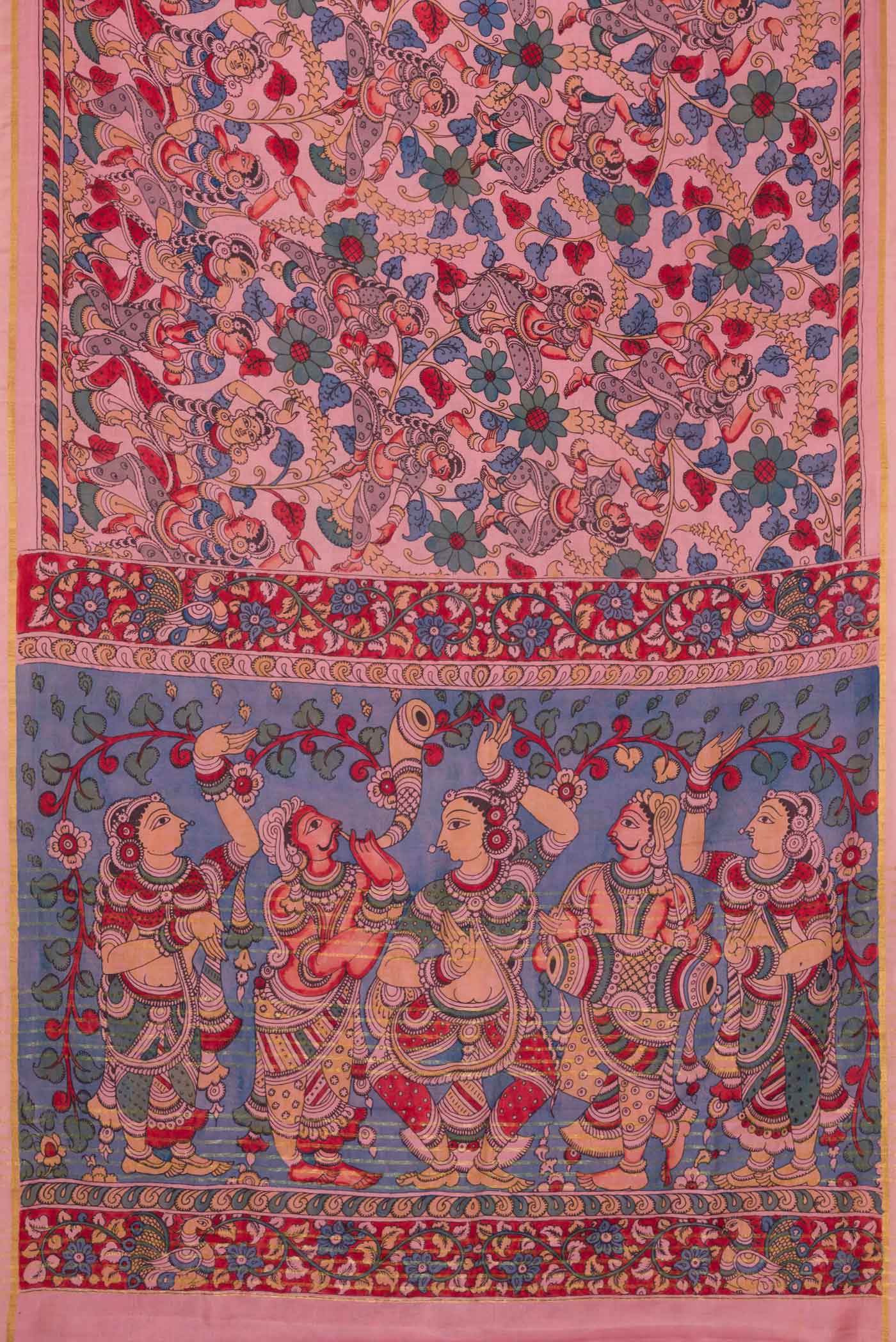 Pink Dual Tone Kanjivaram Silk Saree - Image 6