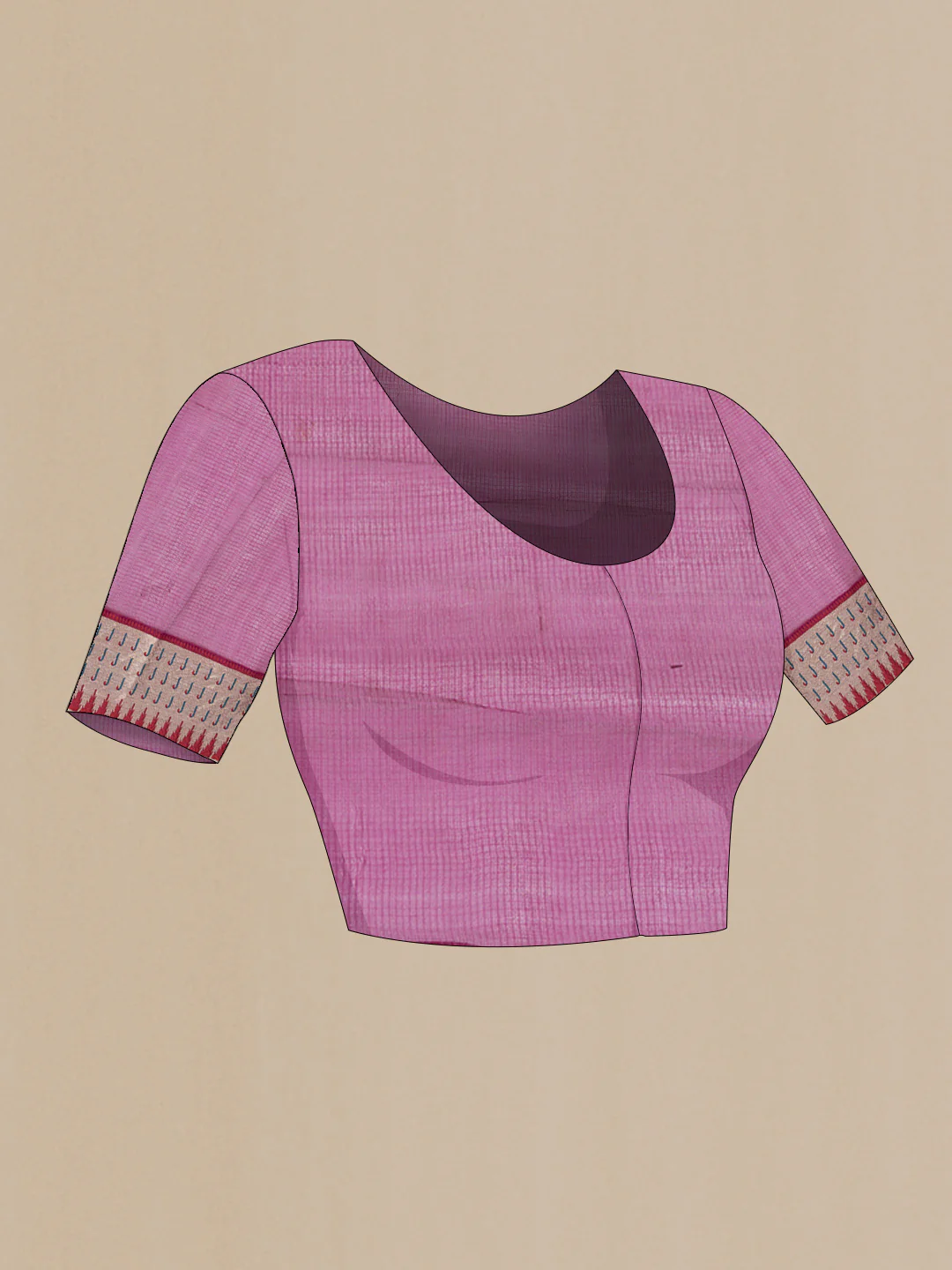 Pink Dual Tone Kota Silk Saree - Image 2