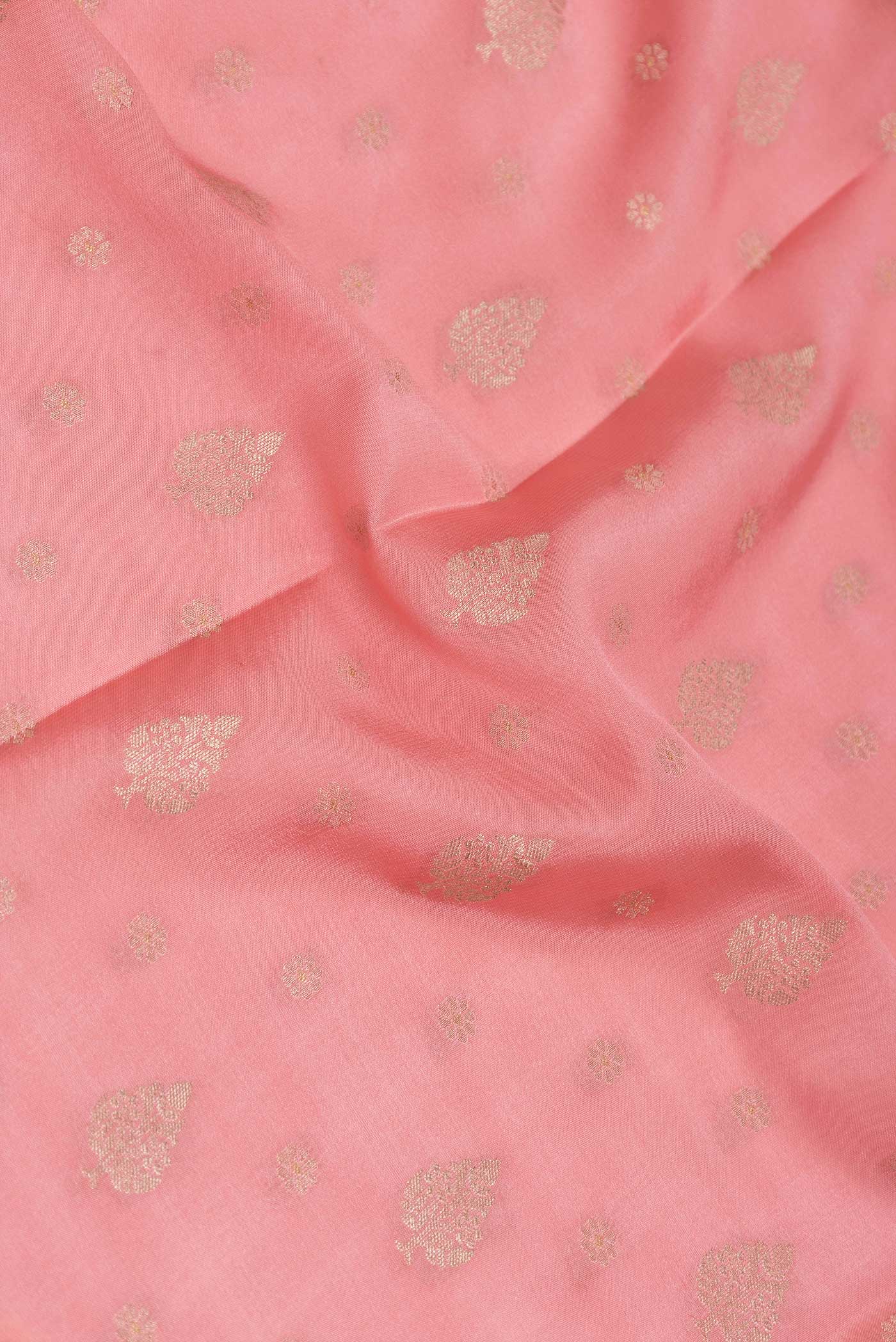 Pink Dual Tone Mysore Crepe Saree - Image 2
