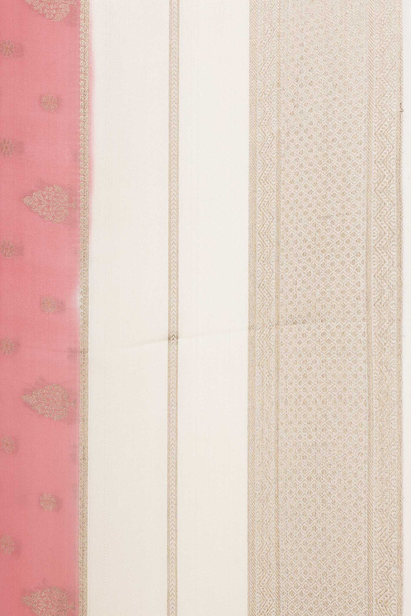 Pink Dual Tone Mysore Crepe Saree - Image 3