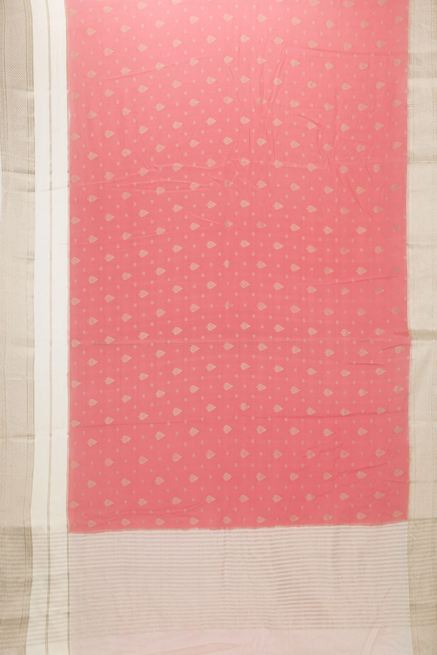 Pink Dual Tone Mysore Crepe Saree - Image 6