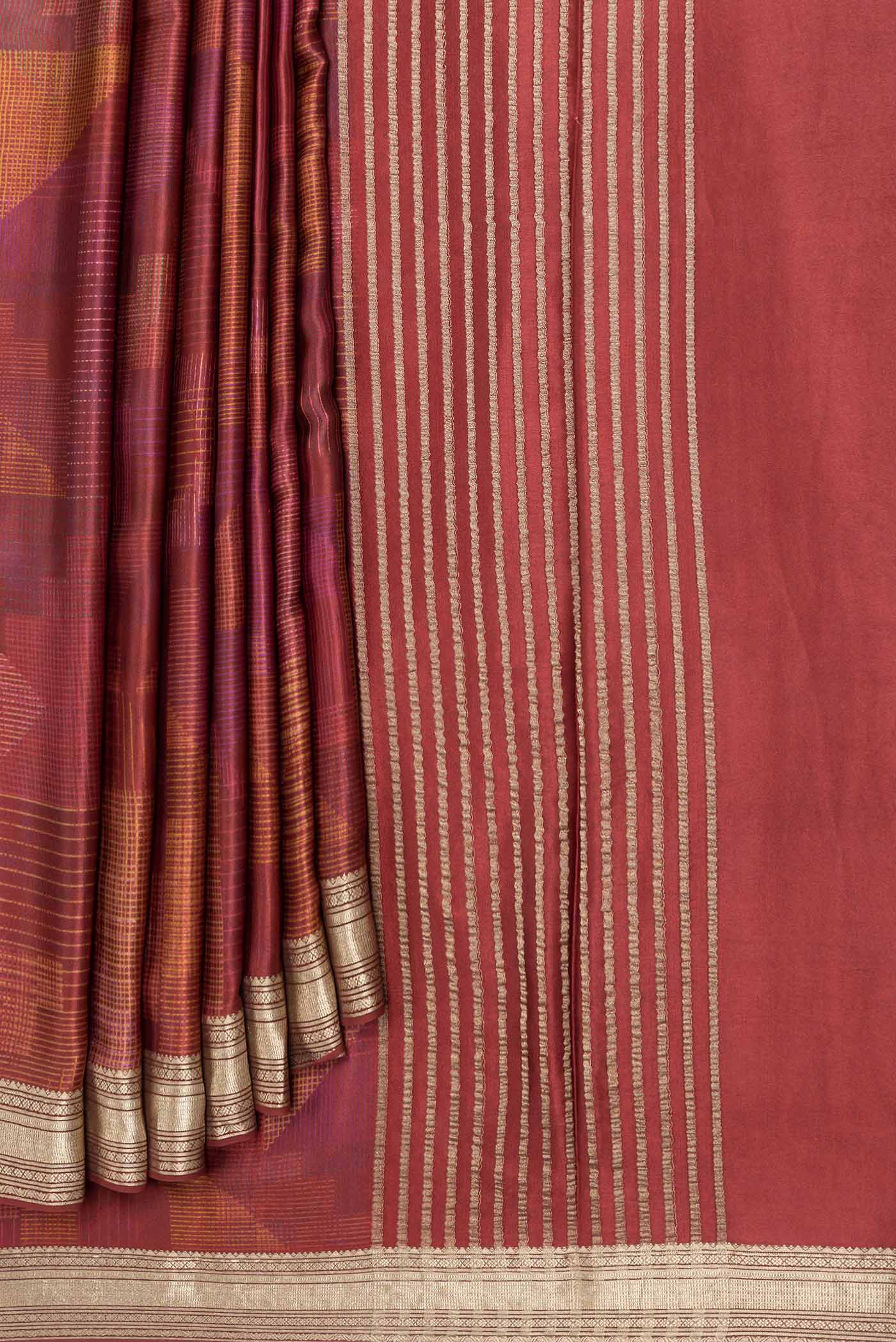 Multi Color Satin Silk Saree - Image 4
