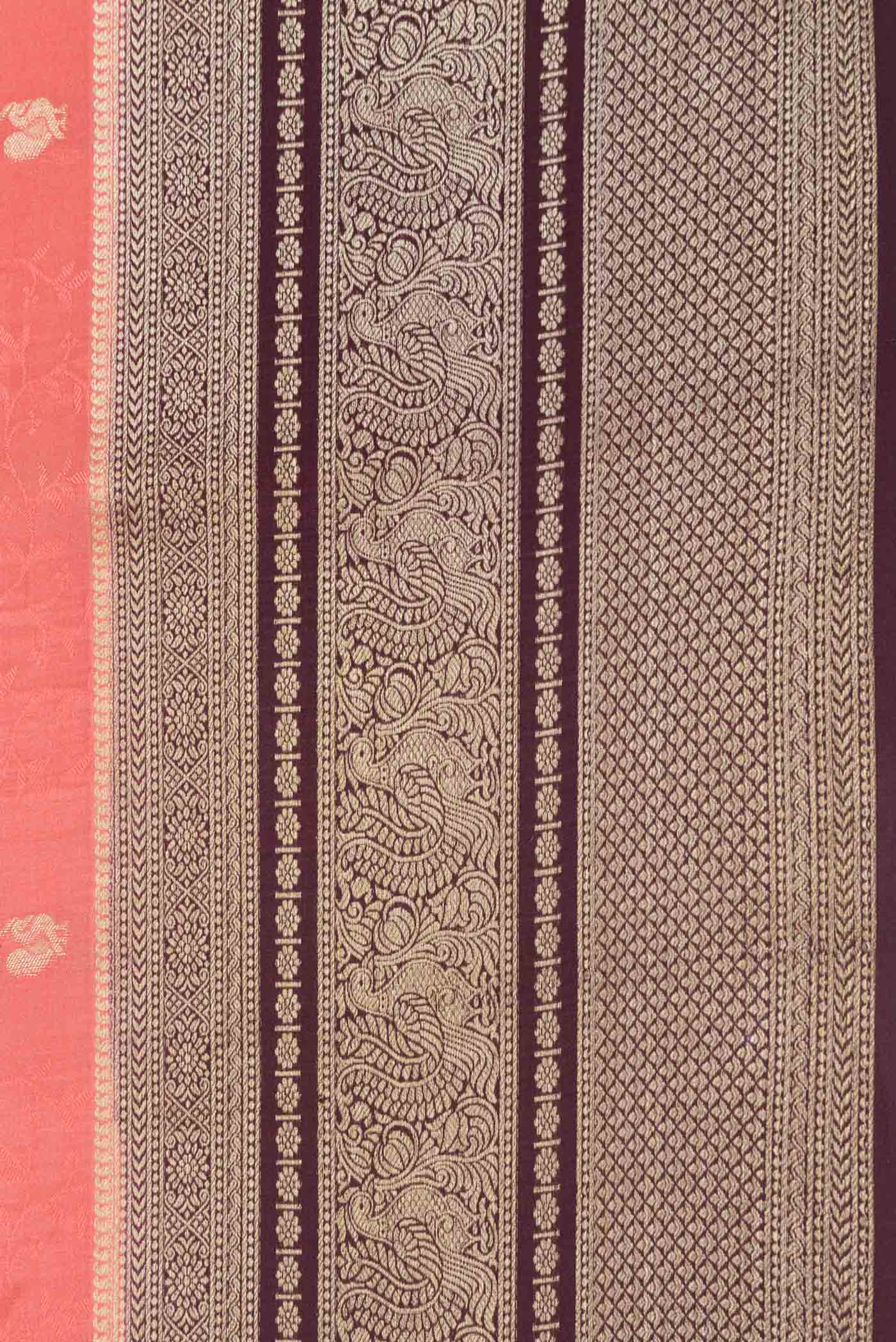 Coral Mysore Crepe Saree - Image 3