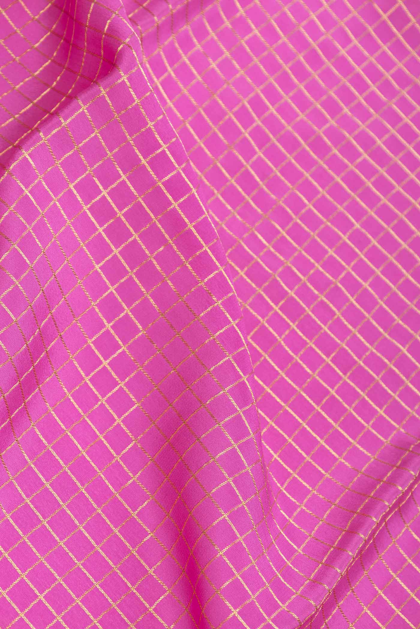 Pink Dual Tone Mysore Crepe Saree - Image 2