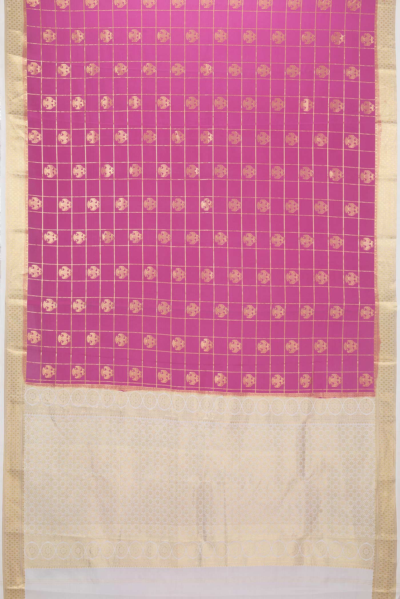 Pink Dual Tone Mysore Crepe Saree - Image 6