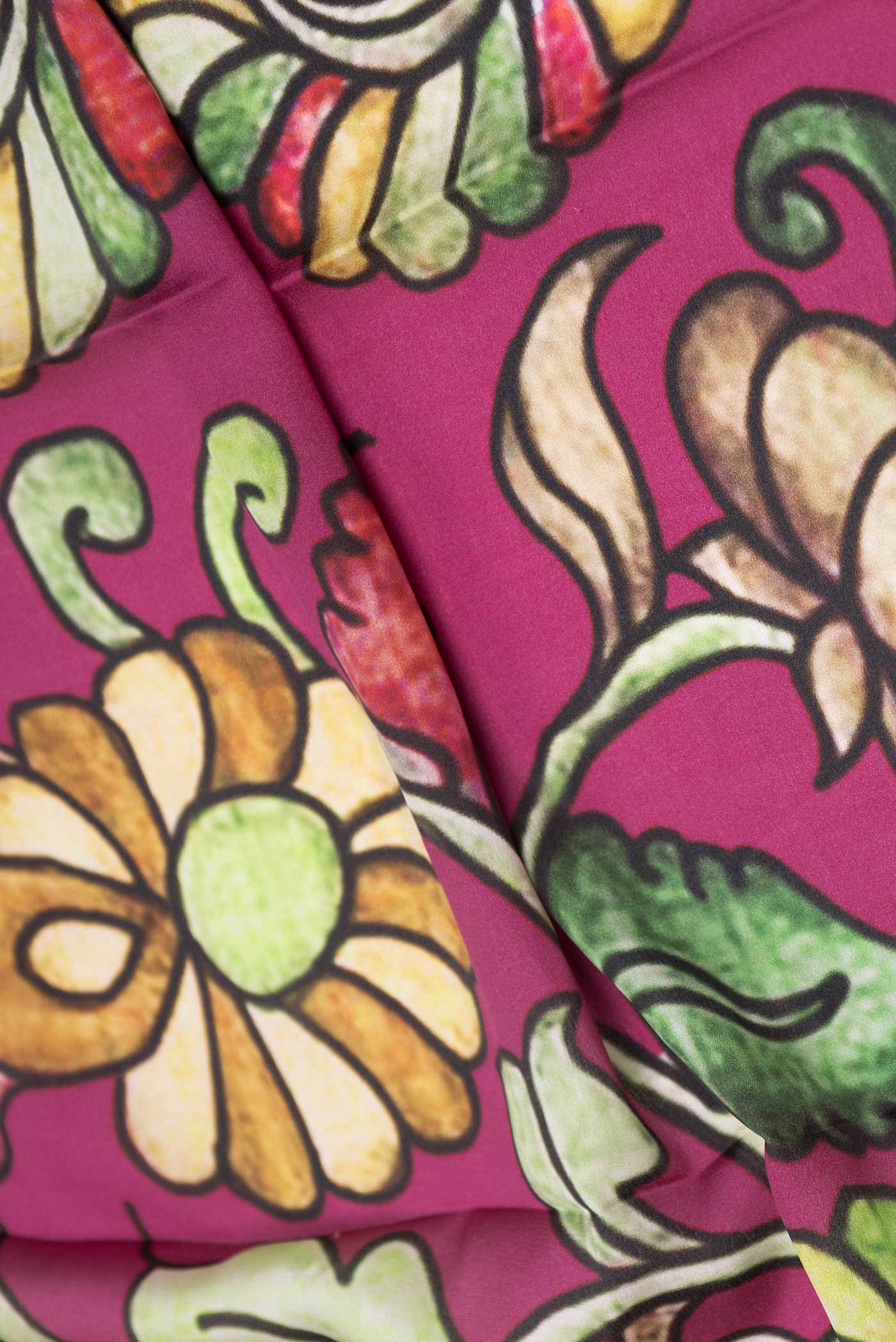 Pink Dual Tone Mysore Crepe Saree - Image 2