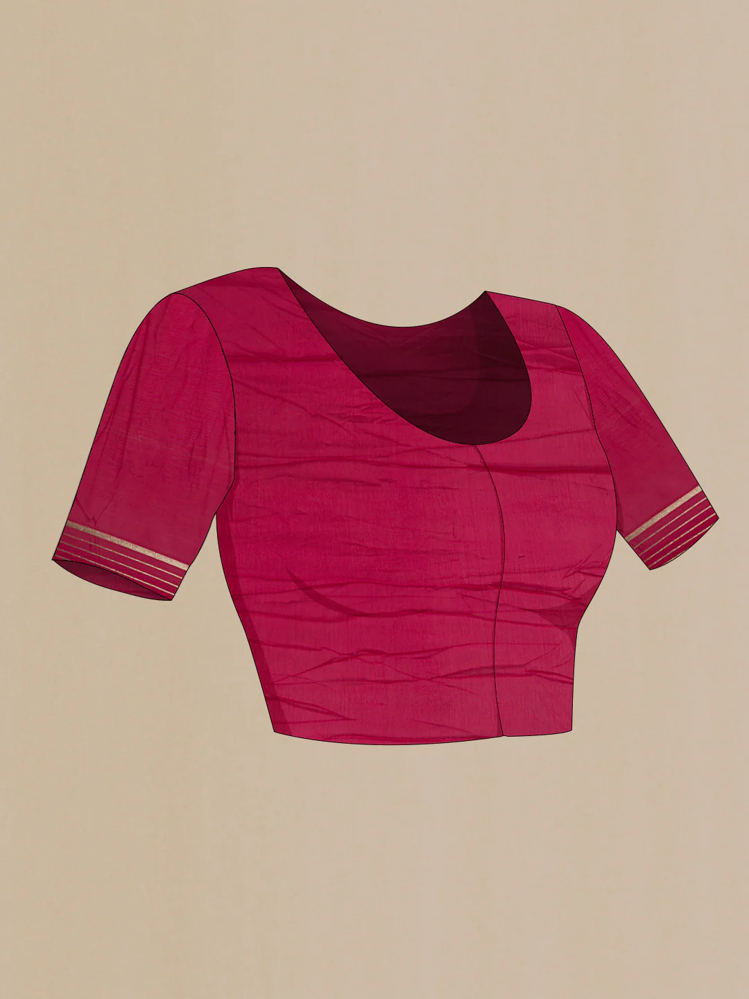 Pink Dual Tone Mysore Georgette Saree - Image 3