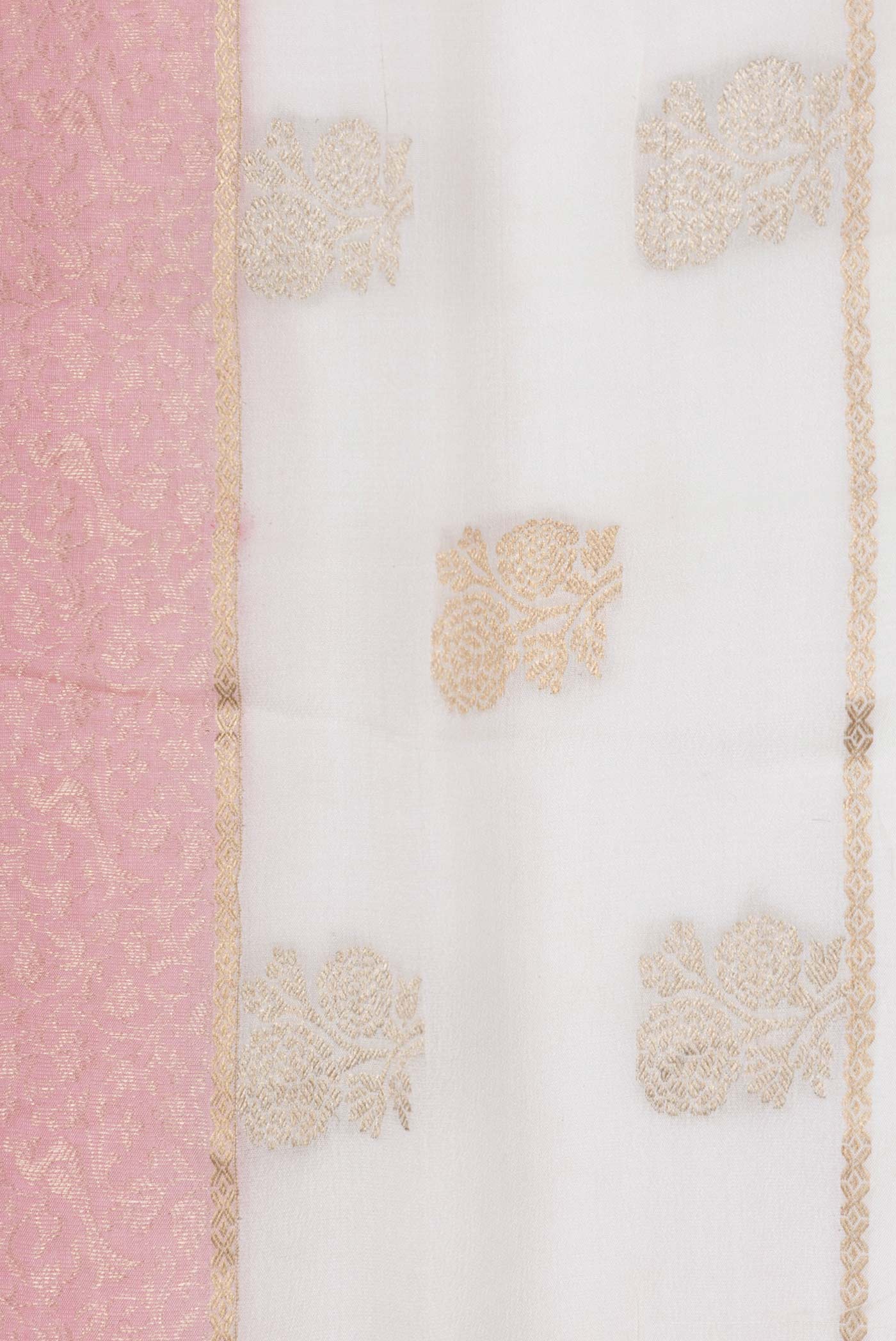 Rose pink Mysore Crepe Saree - Image 3