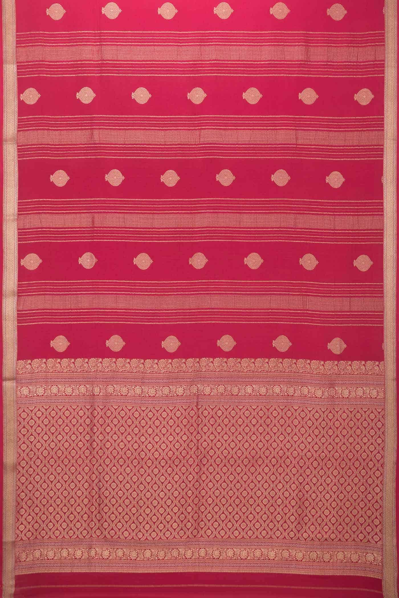 Pink Mysore Crepe Saree - Image 4