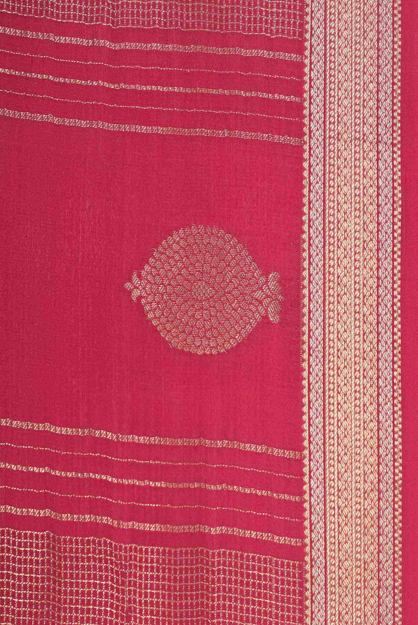 Pink Mysore Crepe Saree - Image 5